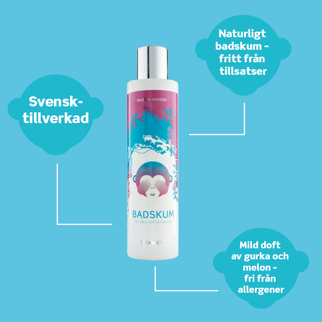 Monkids Naturliga Badskum Barn 200 ml