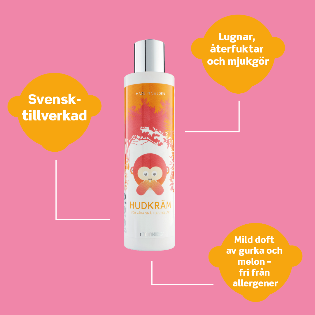 Monkids Naturliga Hudkräm Barn 200 ml
