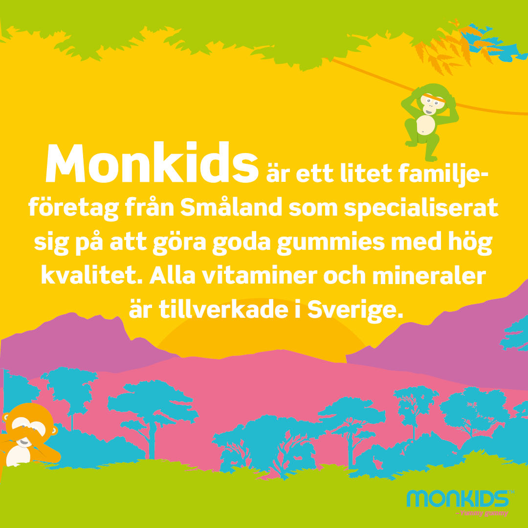 Monkids Fiskolja Barn Citron 60 tuggtabletter