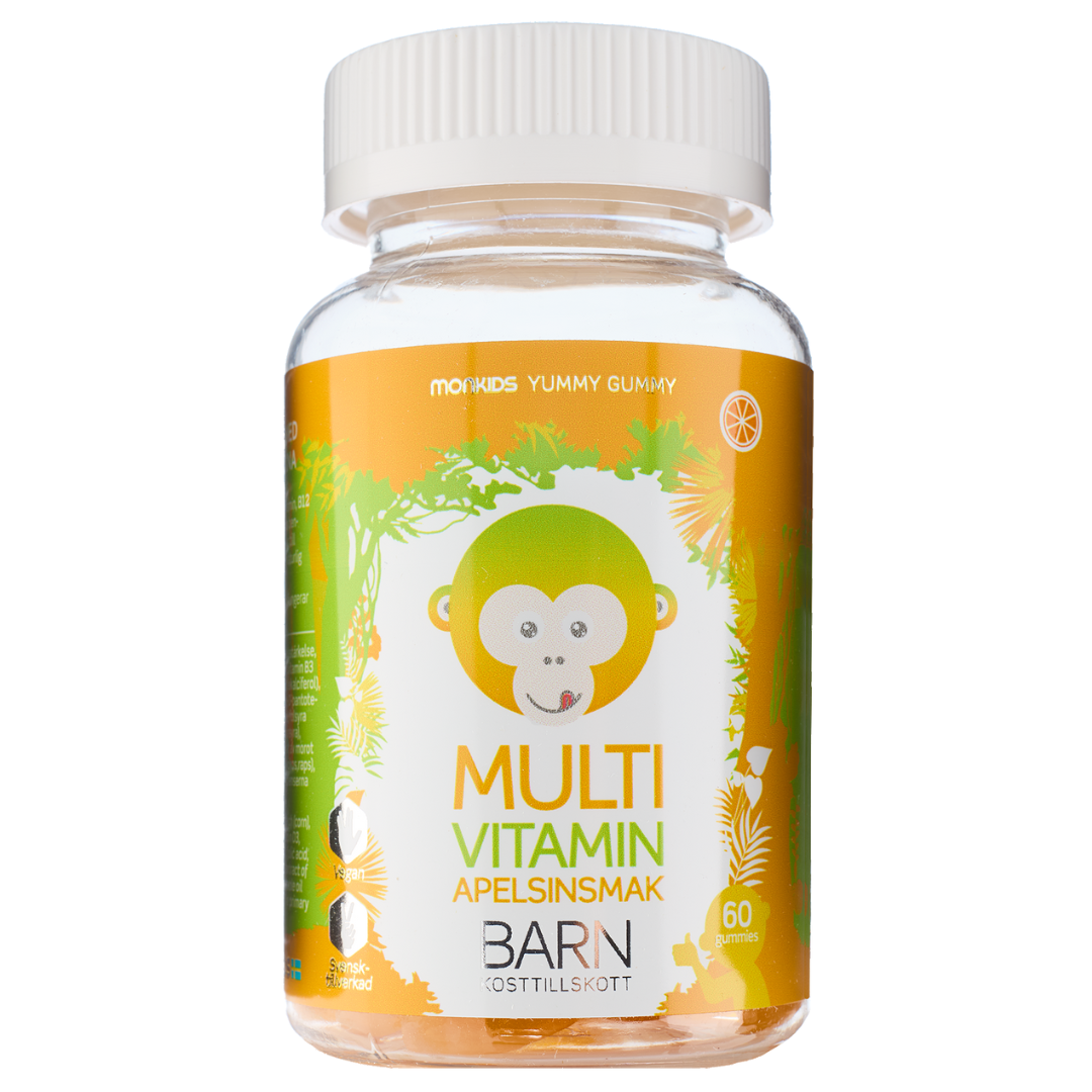 Monkids Multivitamin Barn Apelsin 60 tuggtabletter