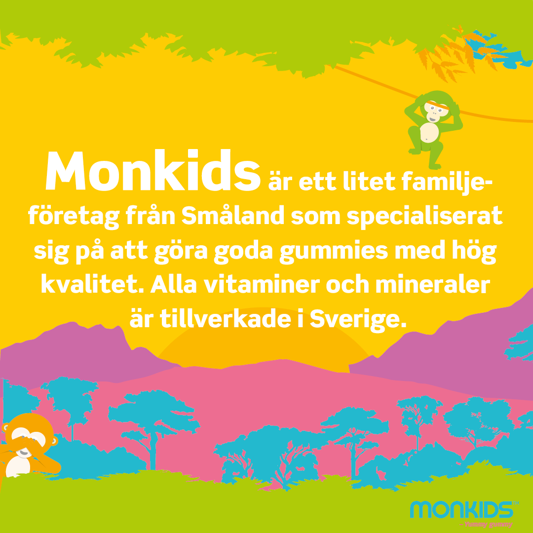 Monkids Multivitamin Barn Apelsin 60 tuggtabletter