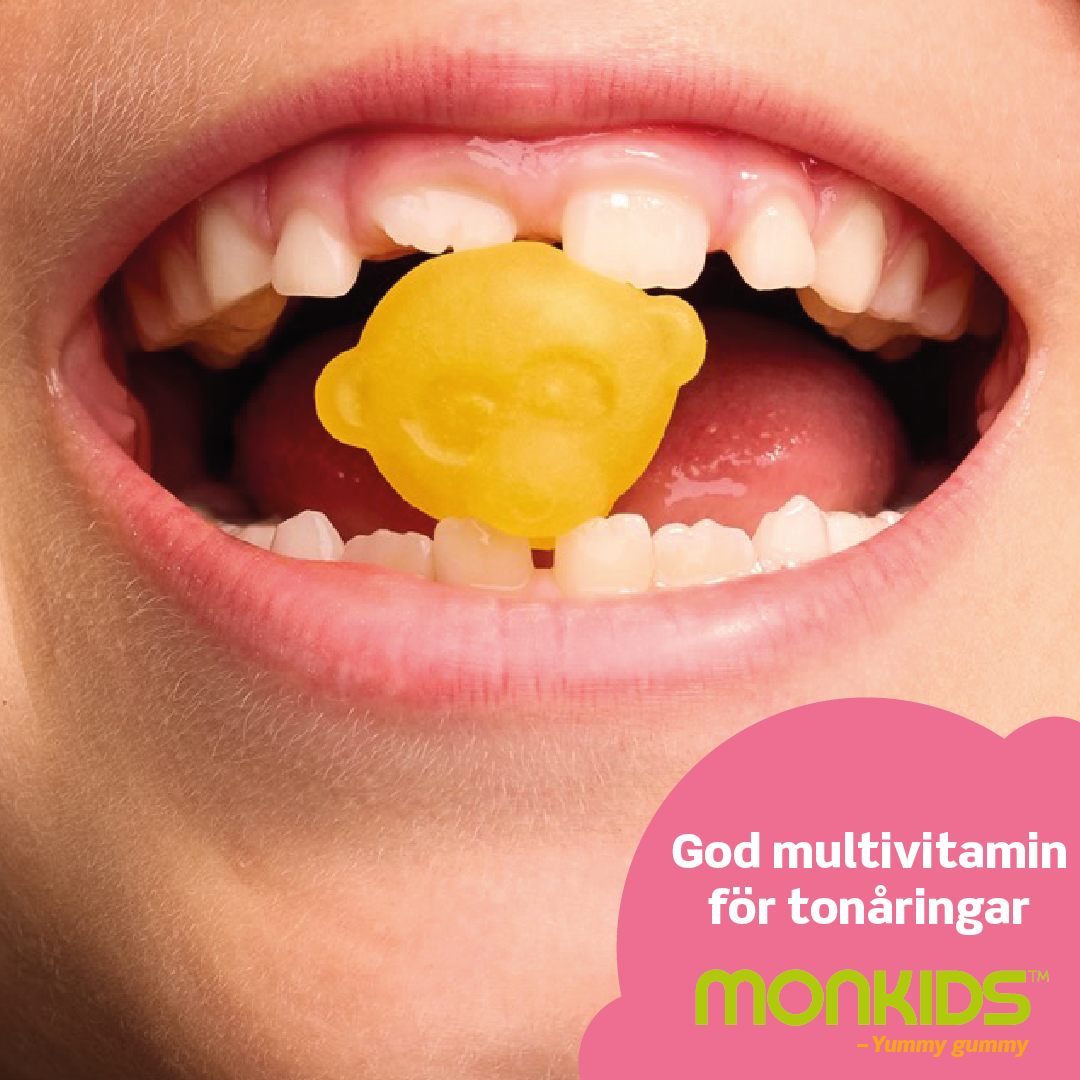 Monkids Multivitamin Tonår Apelsin 60 tuggtabletter