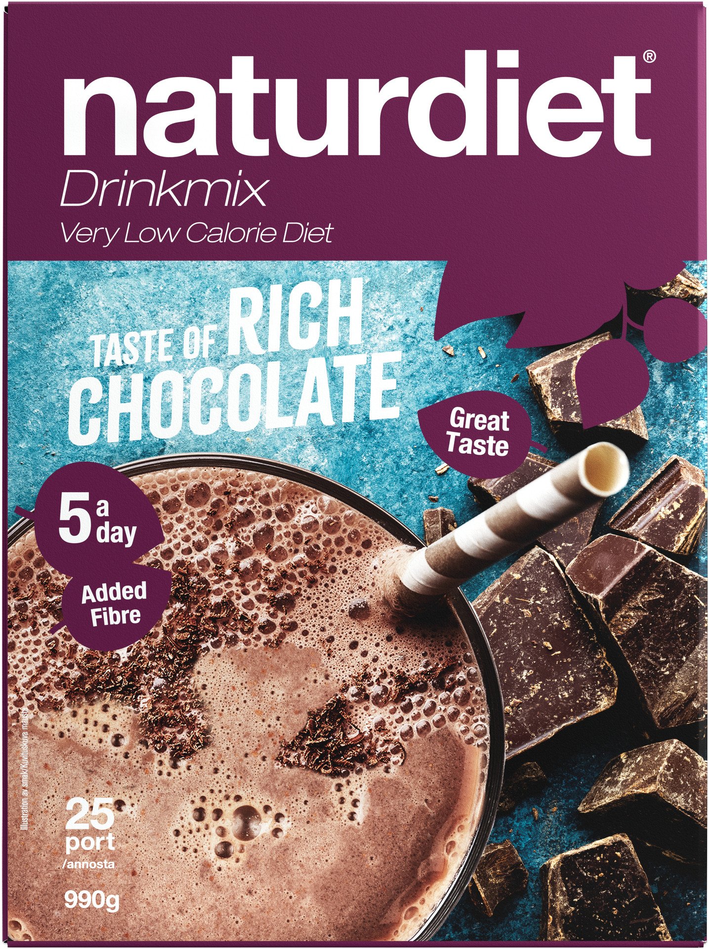 Naturdiet Drinkmix VLCD Rich Chocolate 25 st