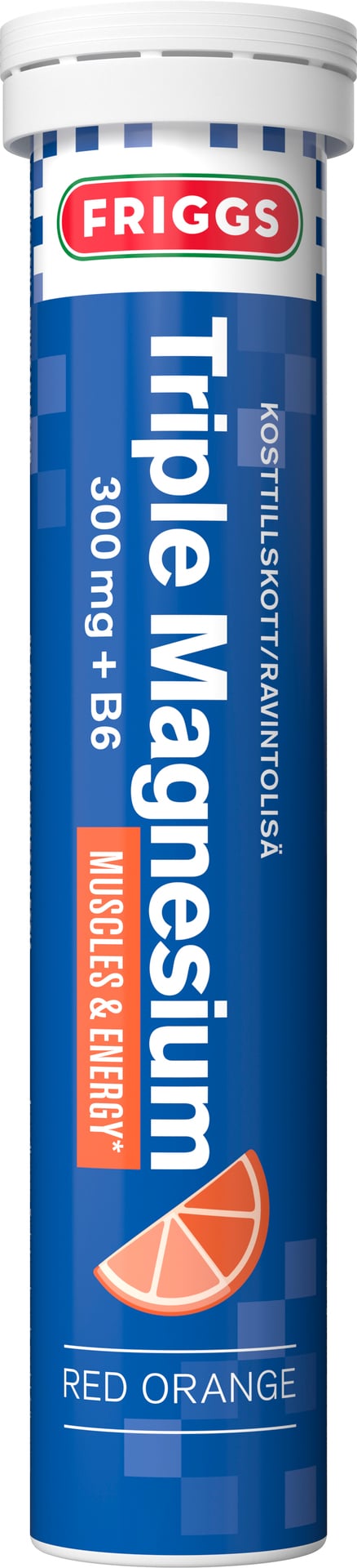Friggs Triple Magnesium 300mg+B6, Red Orange Eff 20 st