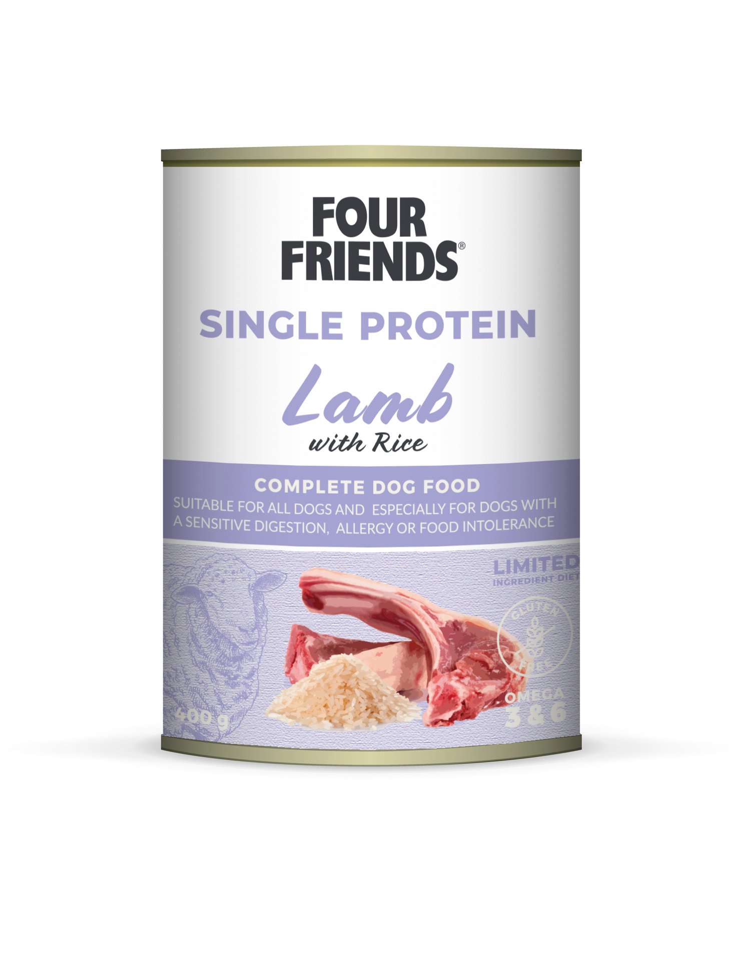 FourFriends Lamb & Rice Burk 400 g