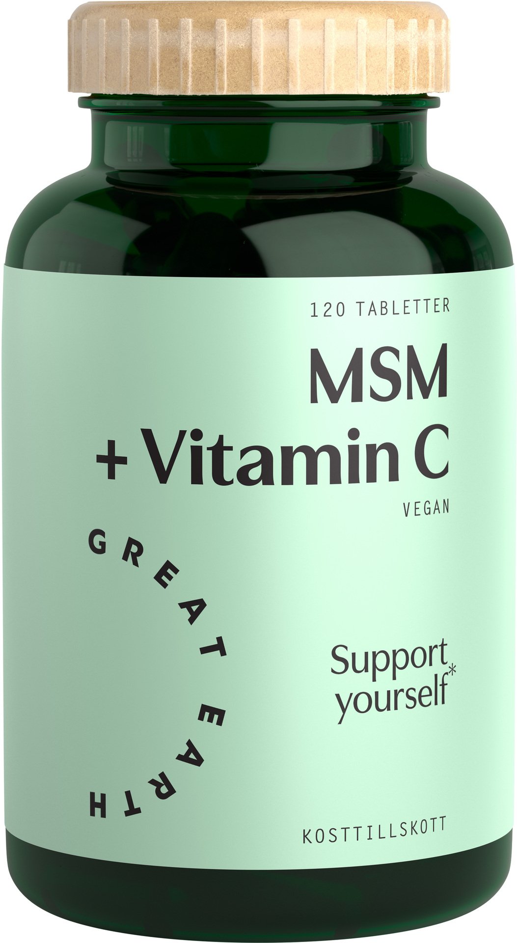 Great Earth MSM 1000mg + Vitamin C 120 tabletter