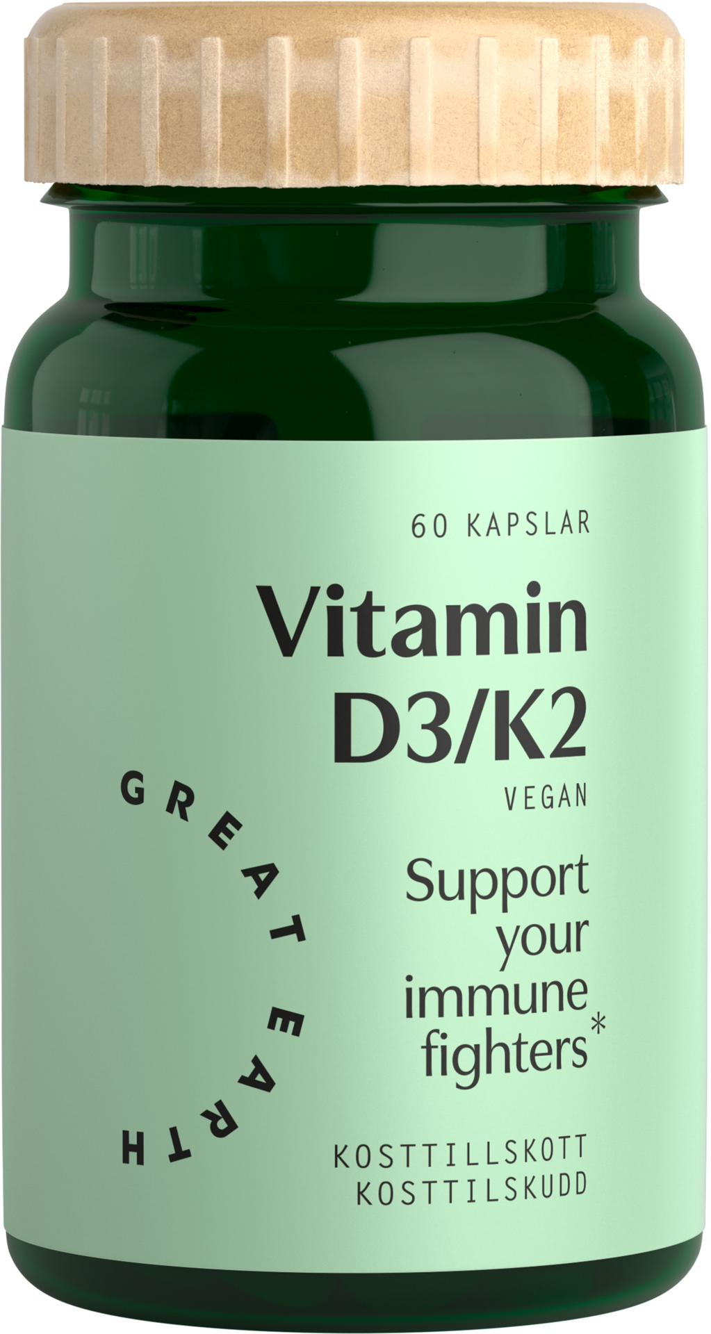 Great Earth Vitamin D3/K2 60 kapslar