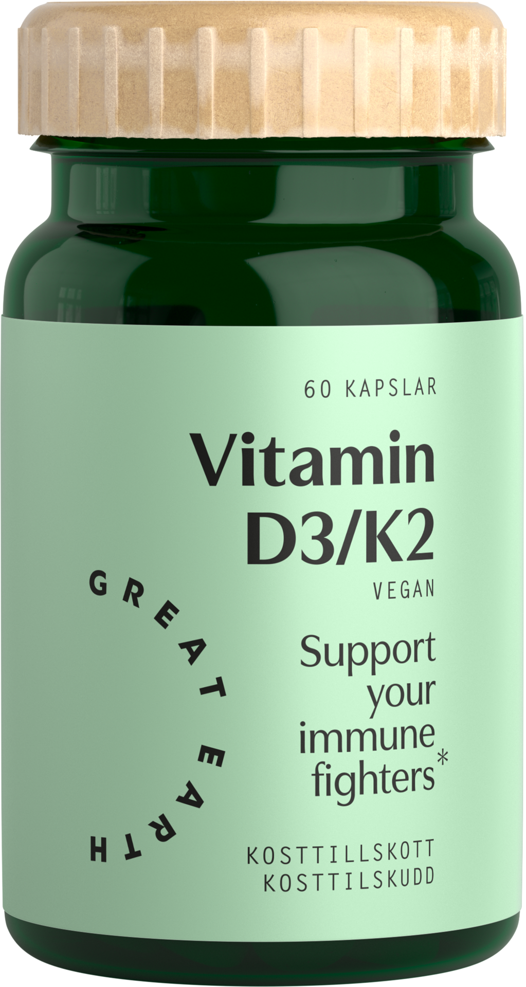 Great Earth Vitamin D3/K2 60 kapslar