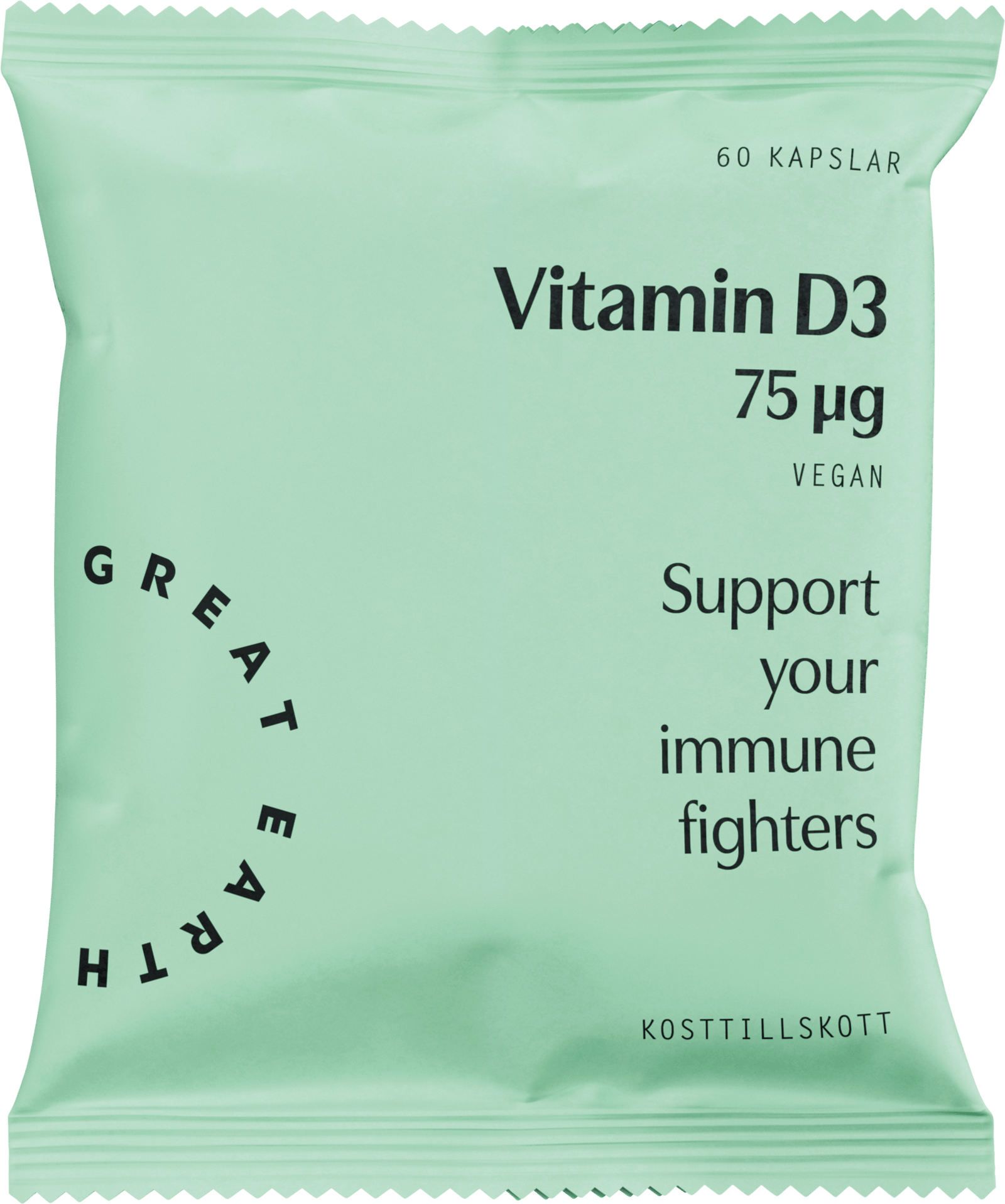 Great Earth Vitamin D3 75 μg Refill 60 kapslar
