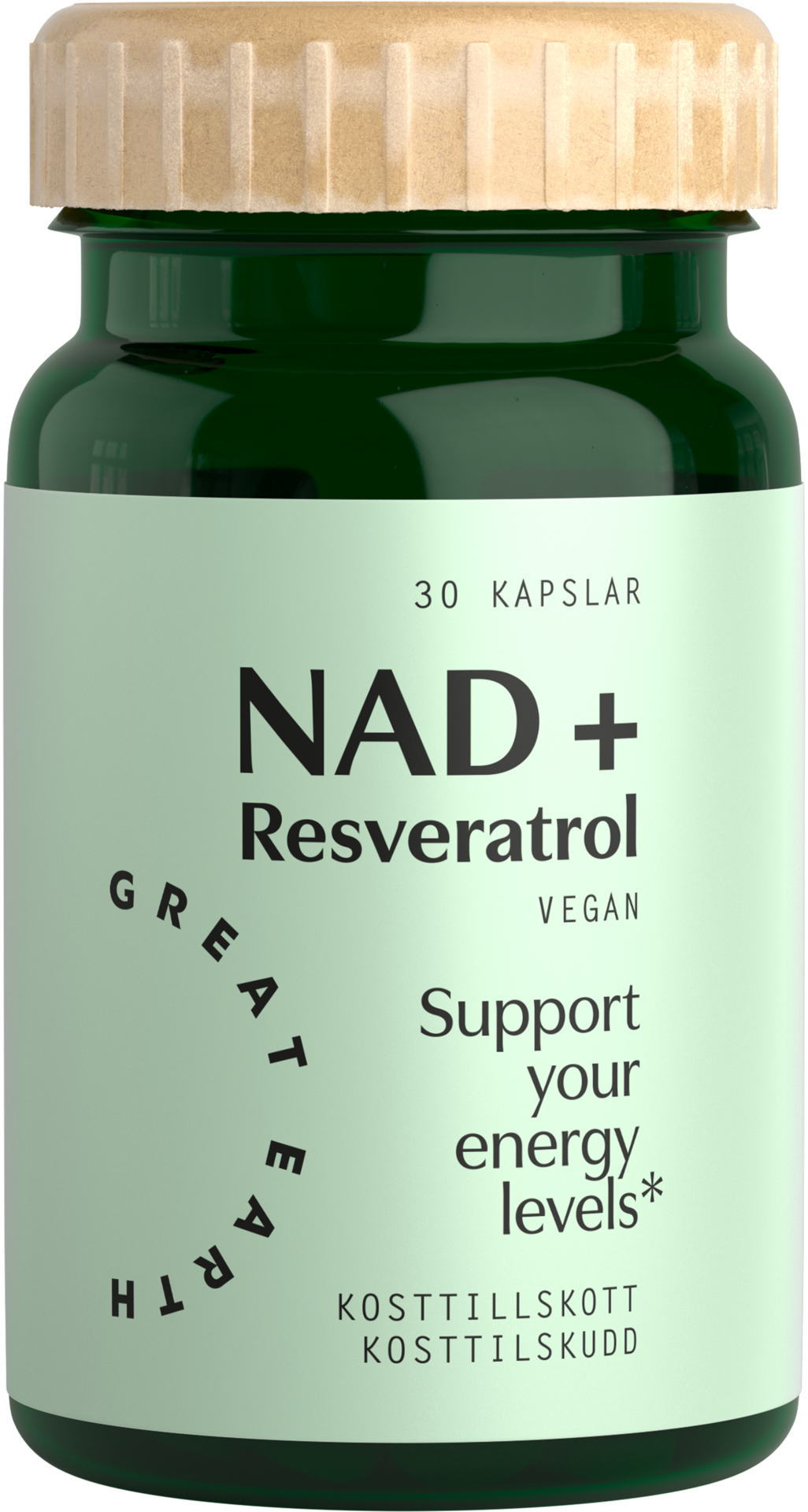Great Earth NAD+ Resveratrol 30 kapslar
