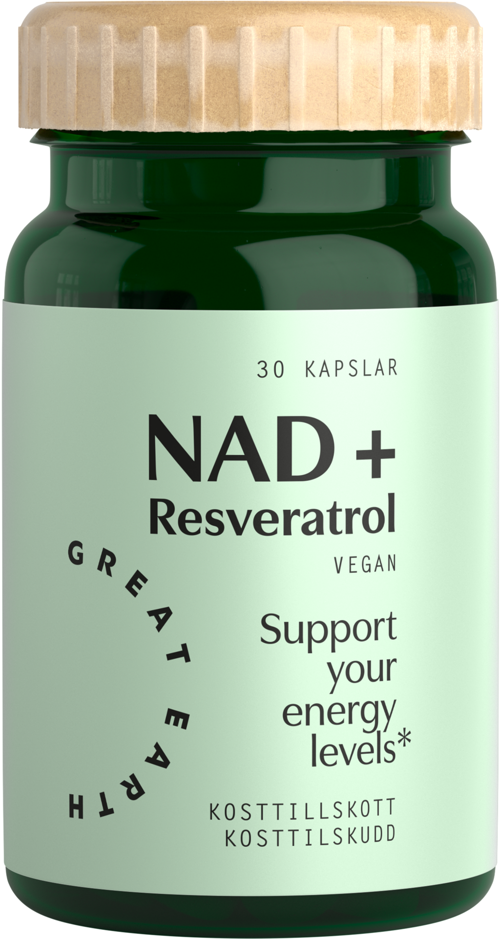 Great Earth NAD+ Resveratrol 30 kapslar