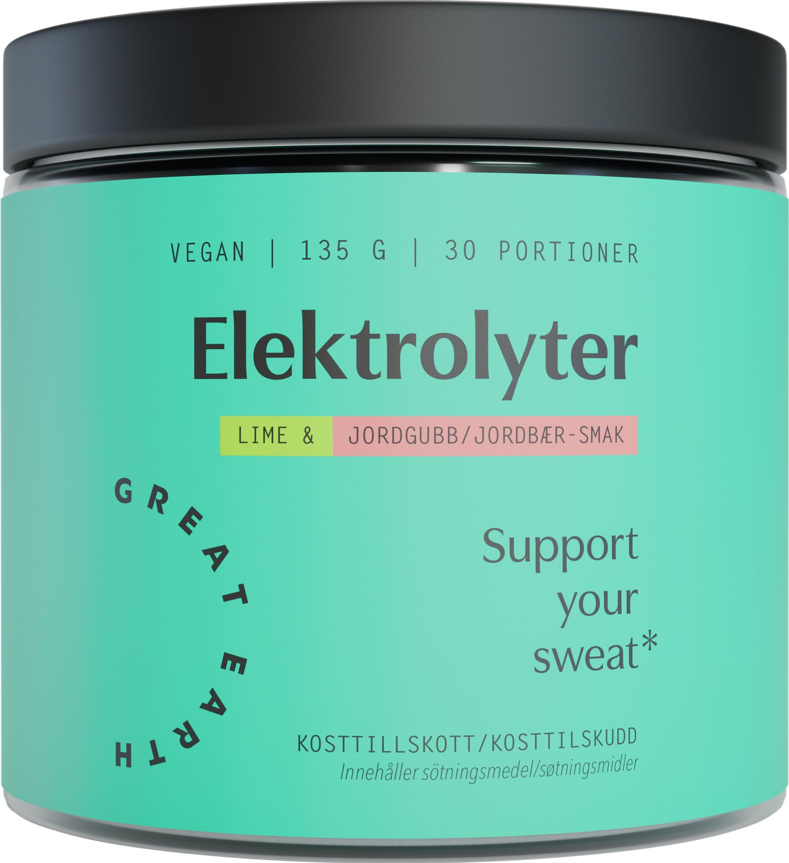 Great Earth Elektrolyter Jordgubb/Lime 135 g