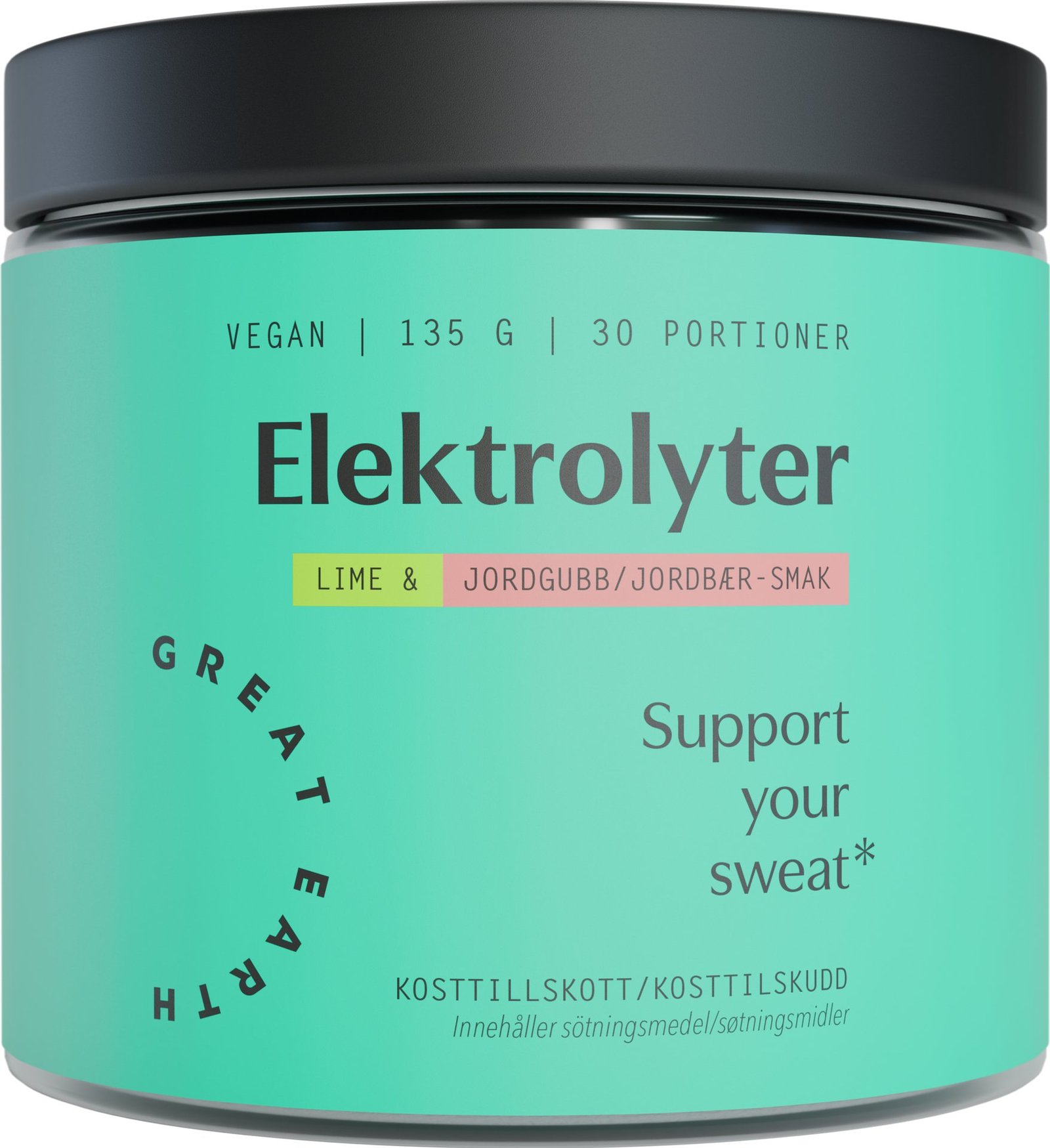 Great Earth Elektrolyter Jordgubb/Lime 135 g