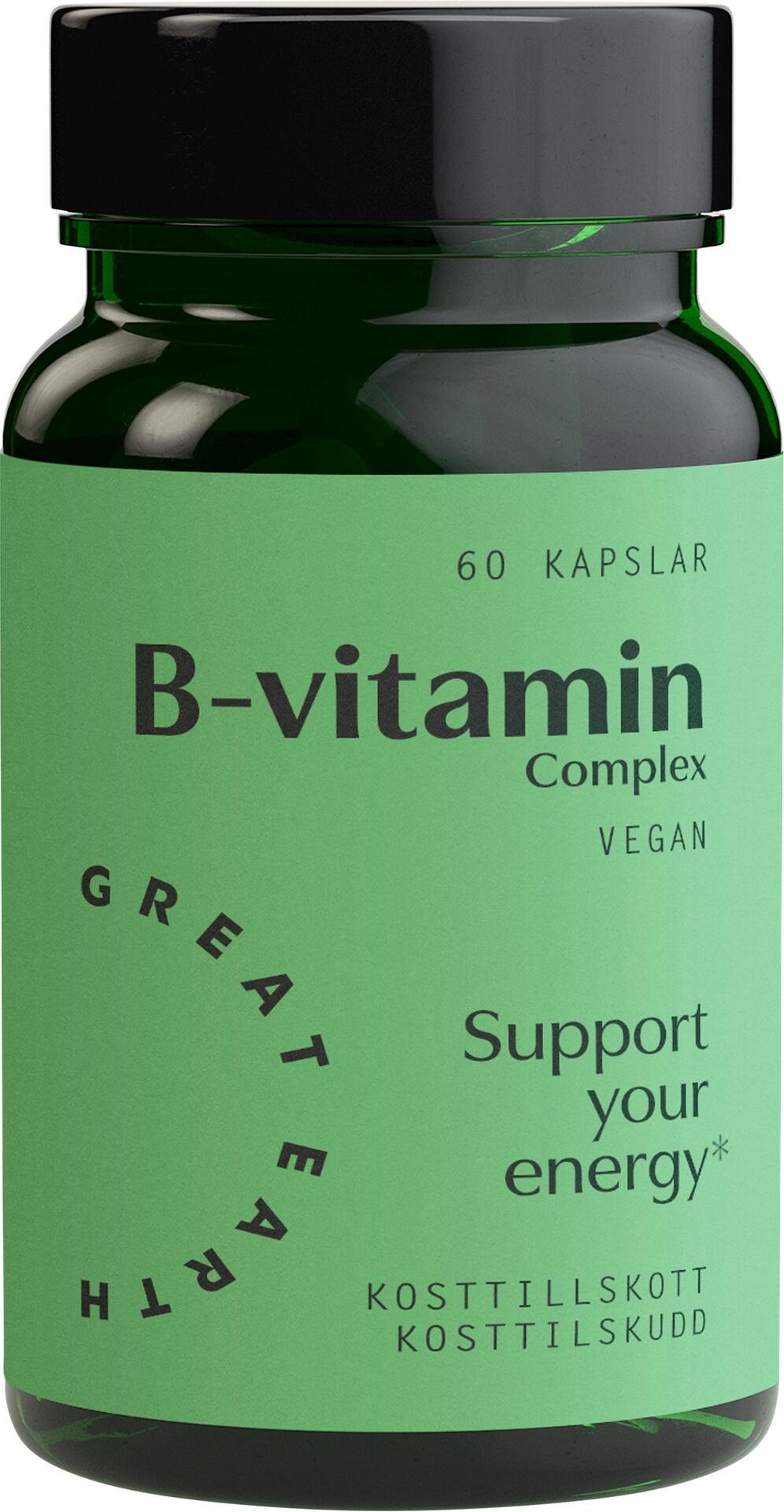 Great Earth B-vitamin Complex 60 kapslar