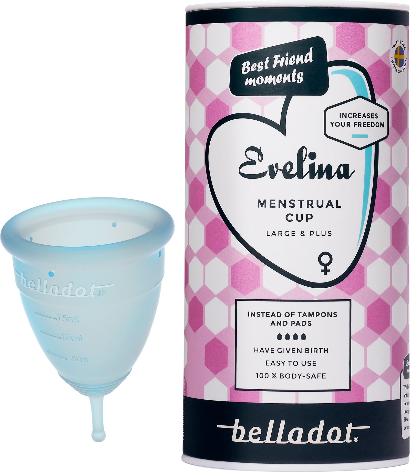 Belladot Evelina Menskopp Large & Plus 1 st