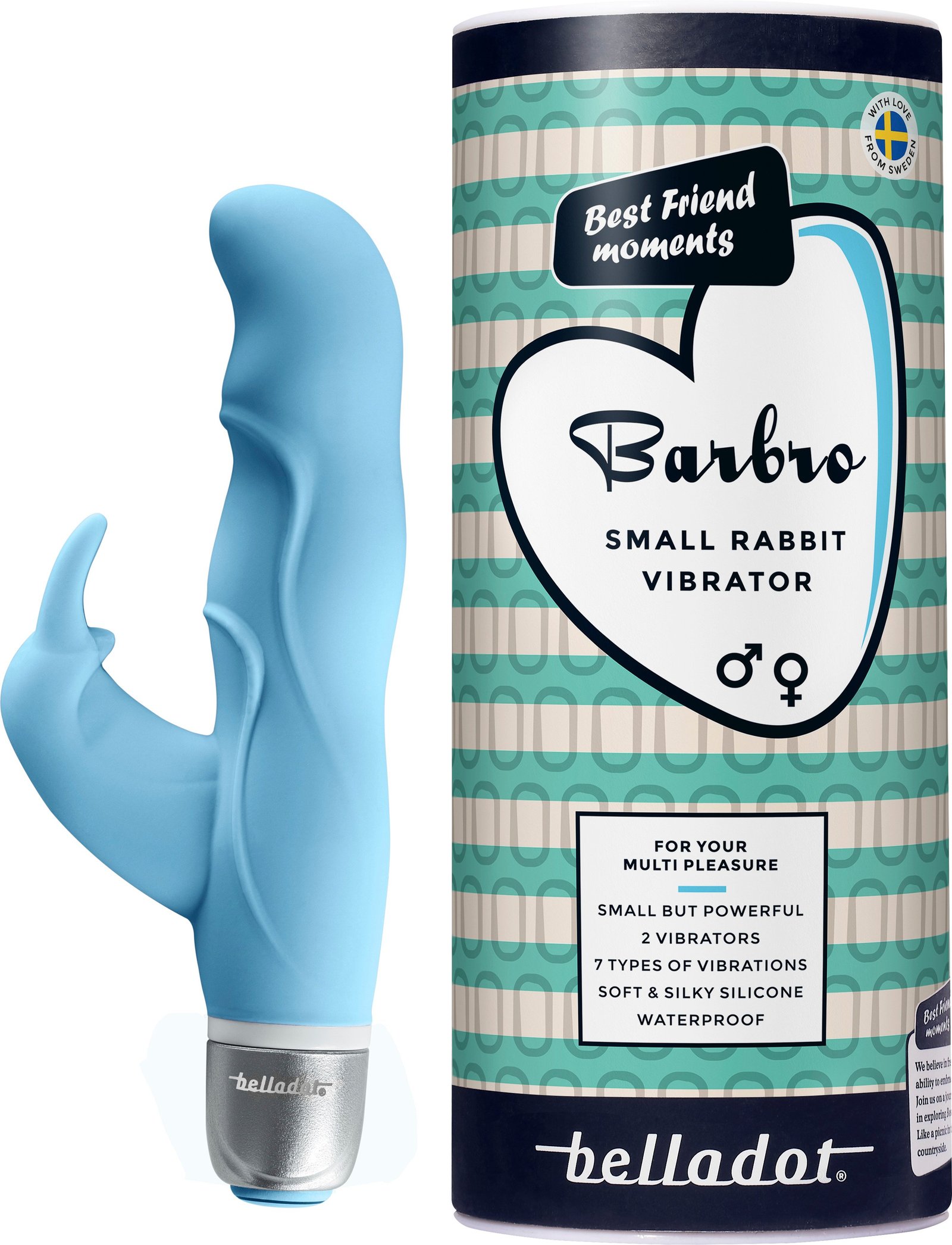 Belladot Barbro Liten Rabbit-vibrator Blå
