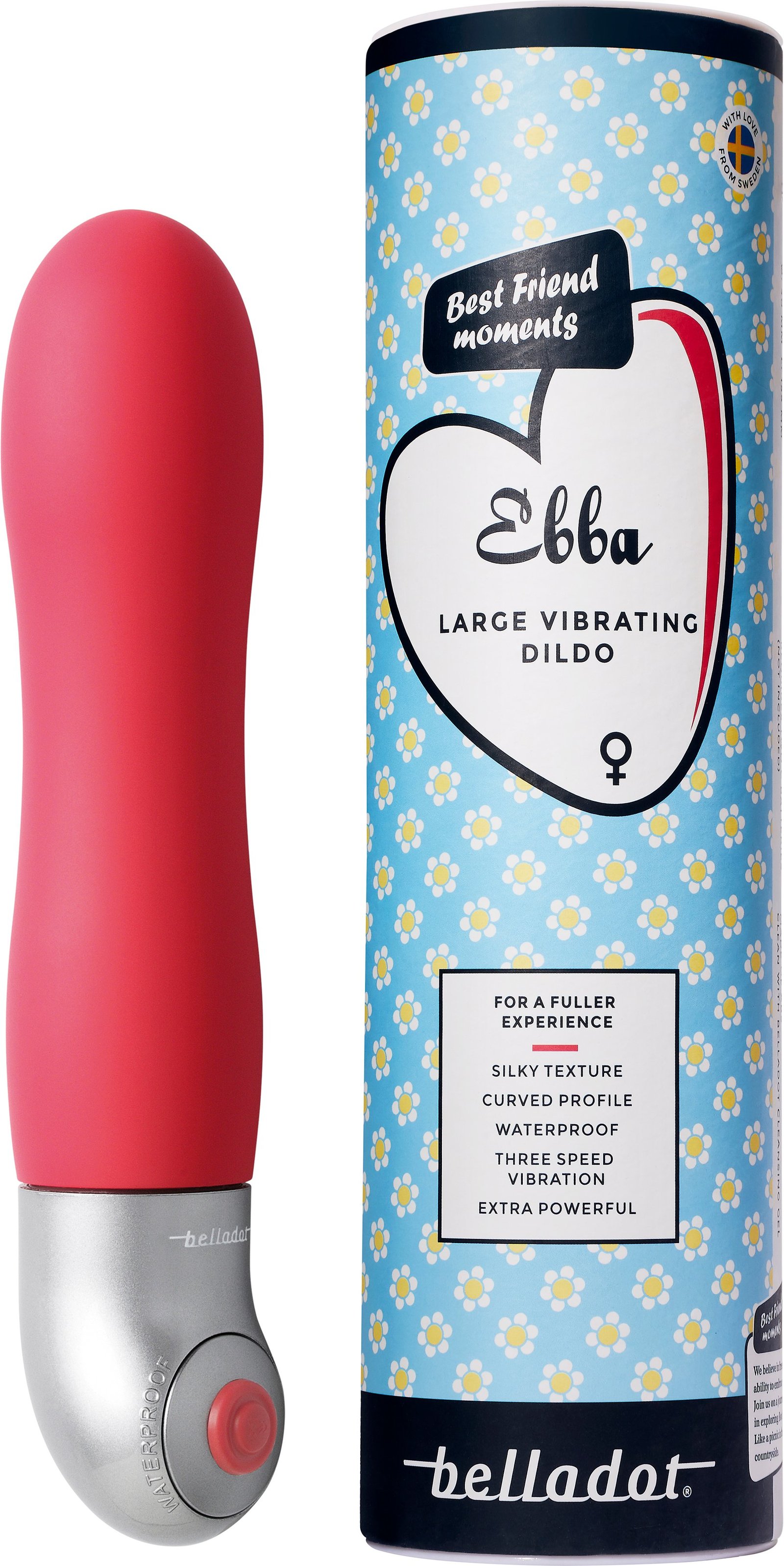 Belladot Ebba Stor Vibrerande Dildo Röd
