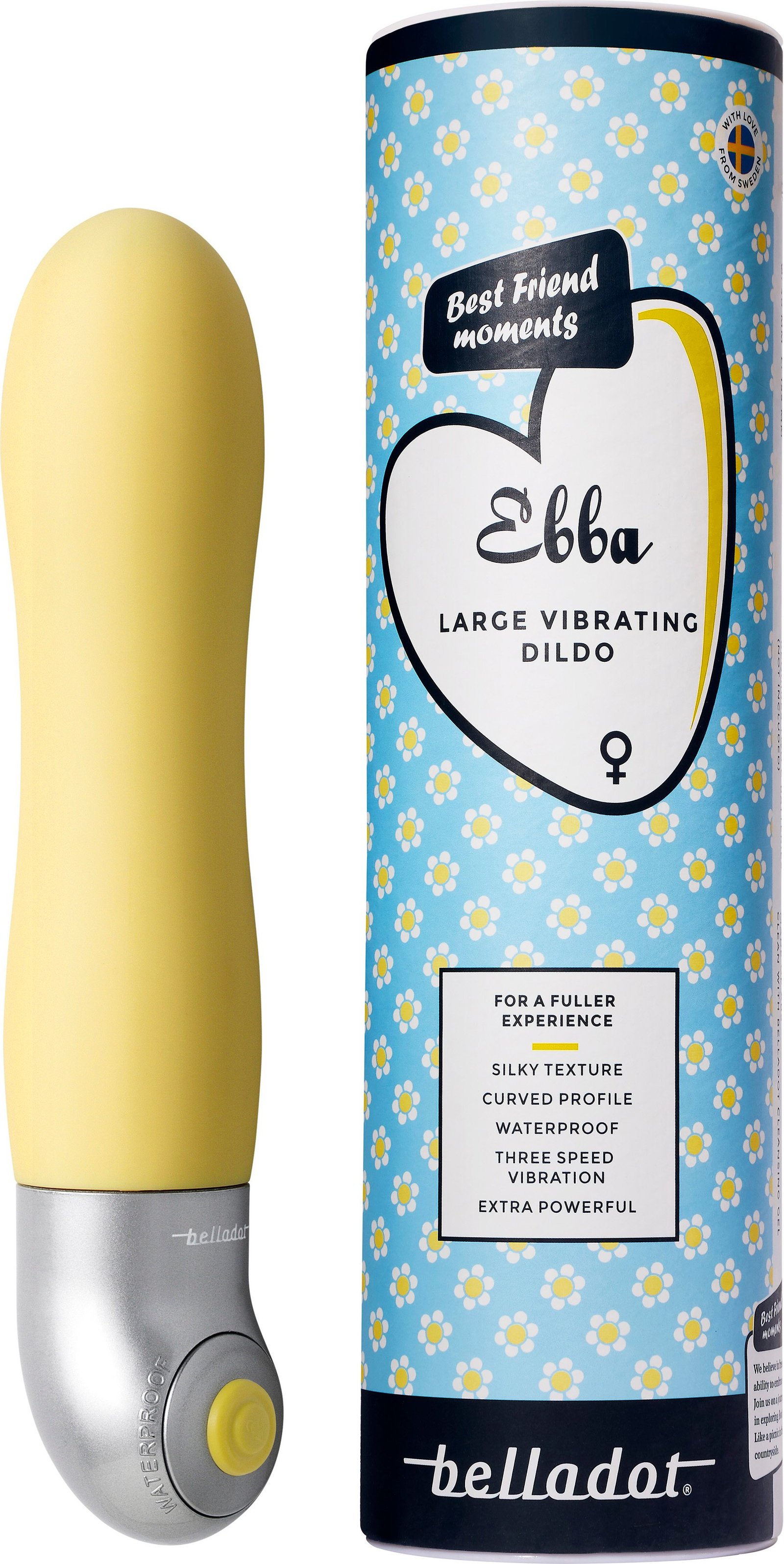 Belladot Ebba Stor Vibrerande Dildo Gul