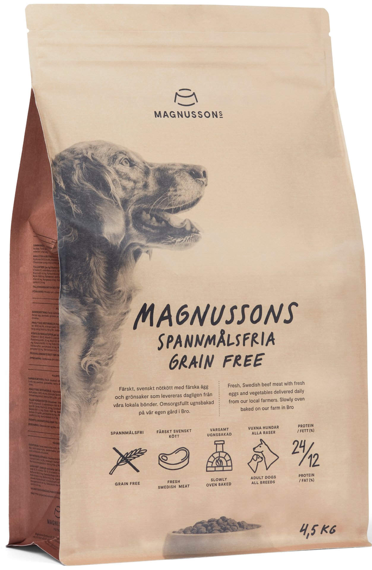 Magnusson Spannmålsfritt hundfoder 4,5 kg