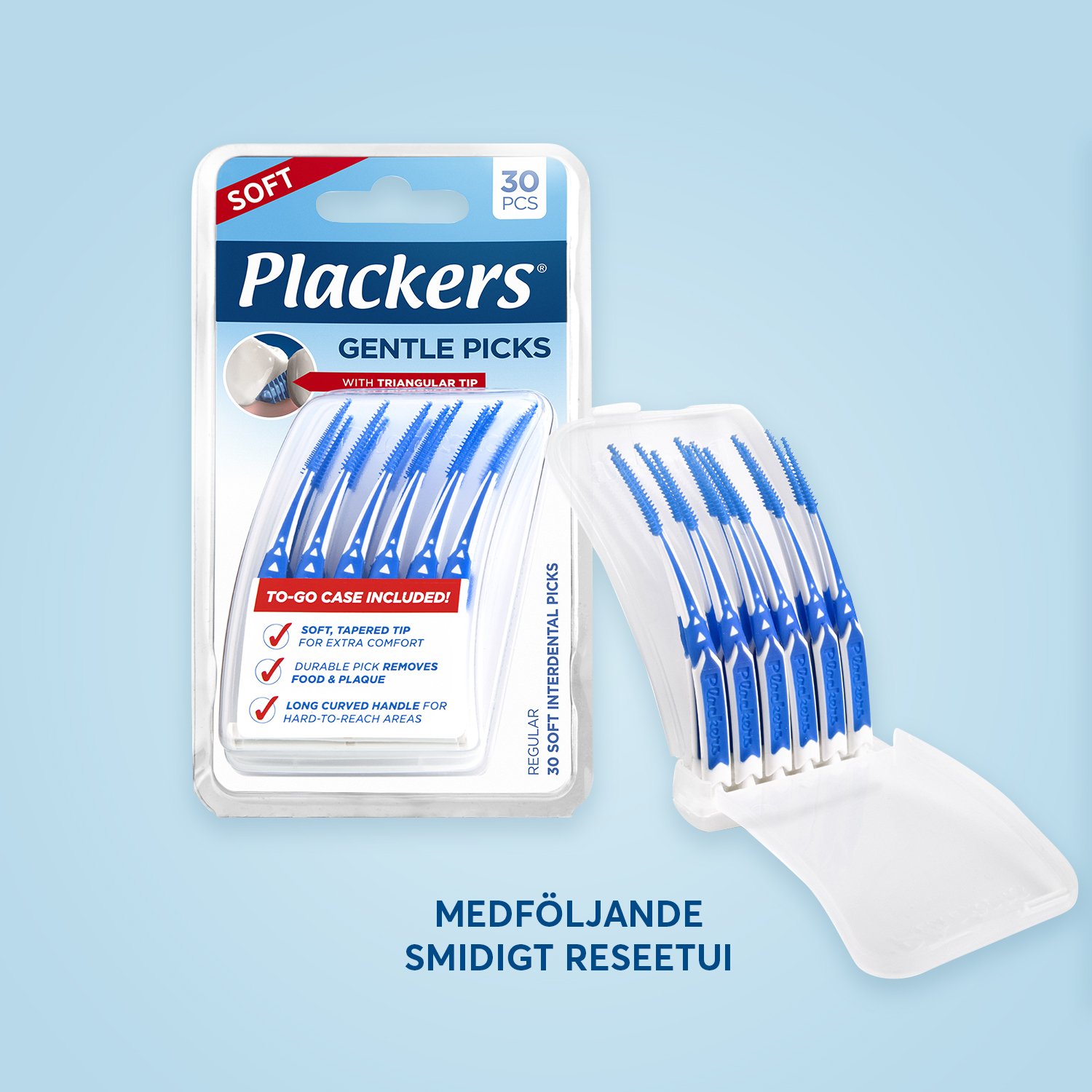 Plackers Gentle Picks Soft Tandstickor 30 st