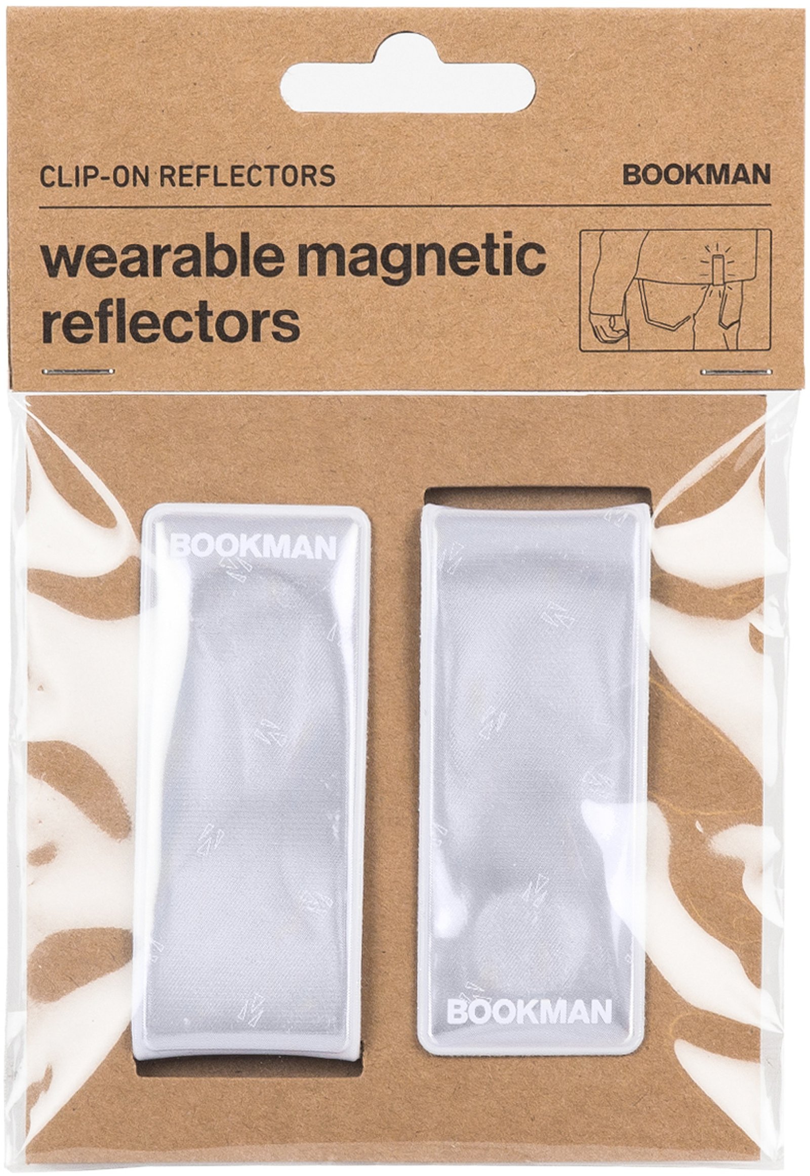 Bookman Urban Visibility Clip-on Reflectors White 2 st