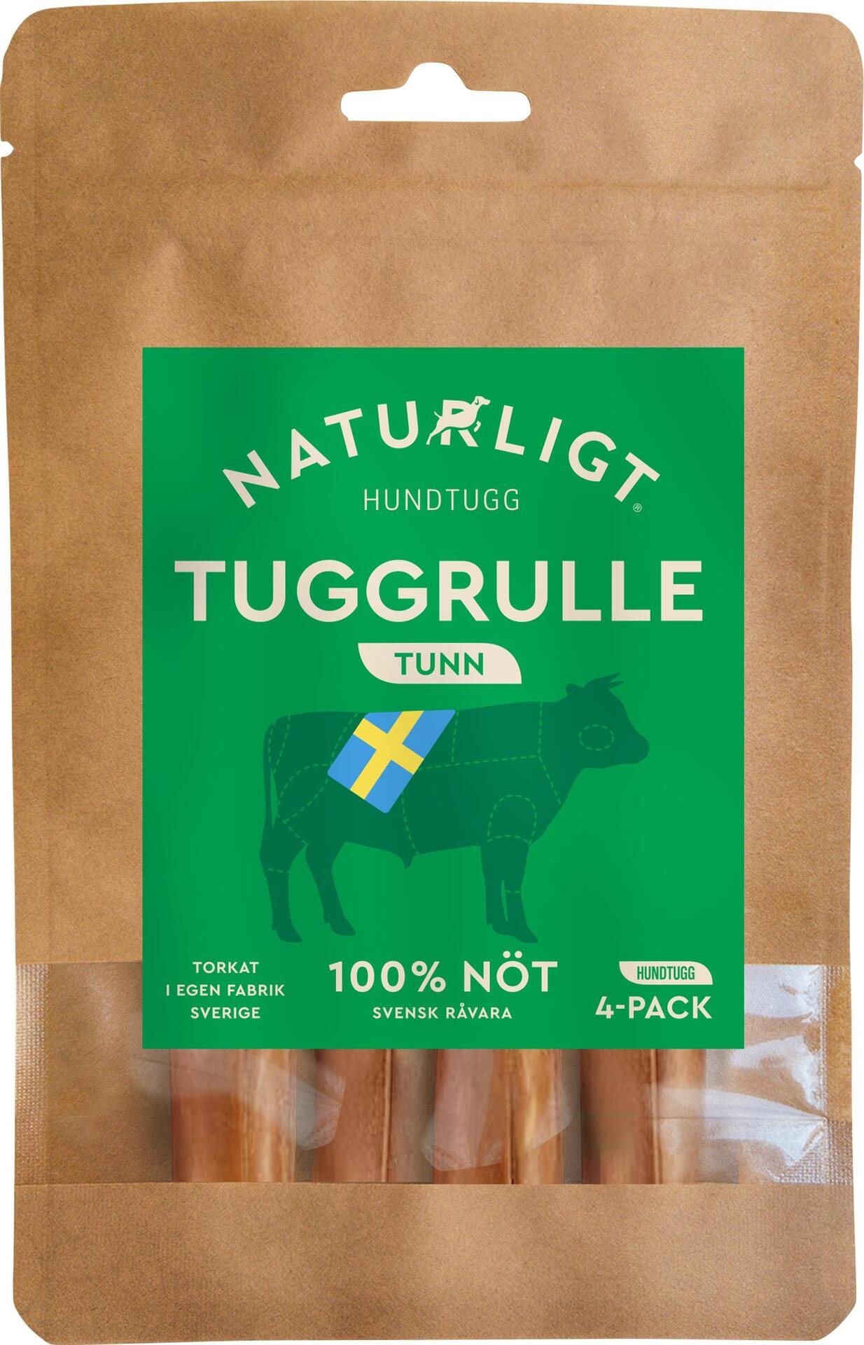 Naturligt Tuggrulle tunn 4 st
