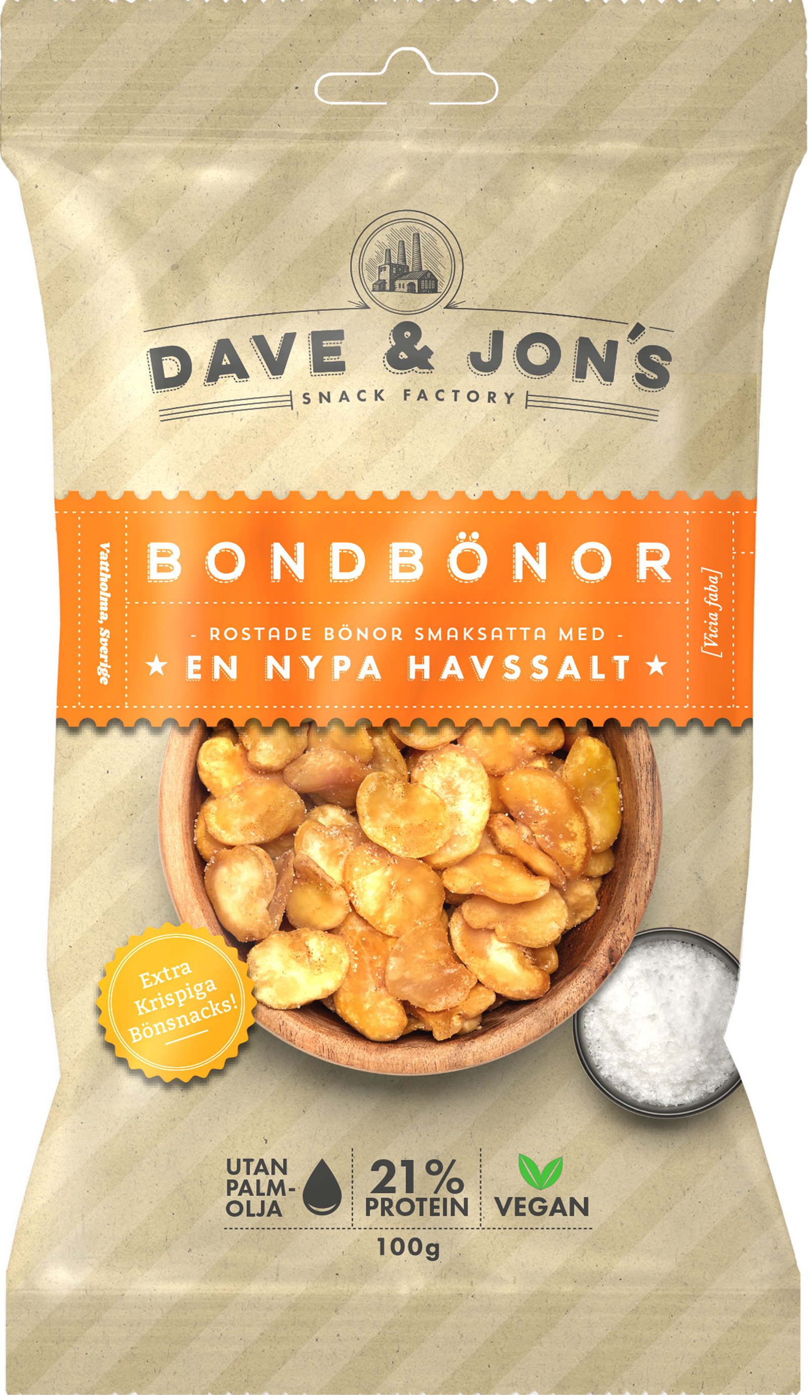 DAVE & JON´S Bondbönor Havssalt 100 g