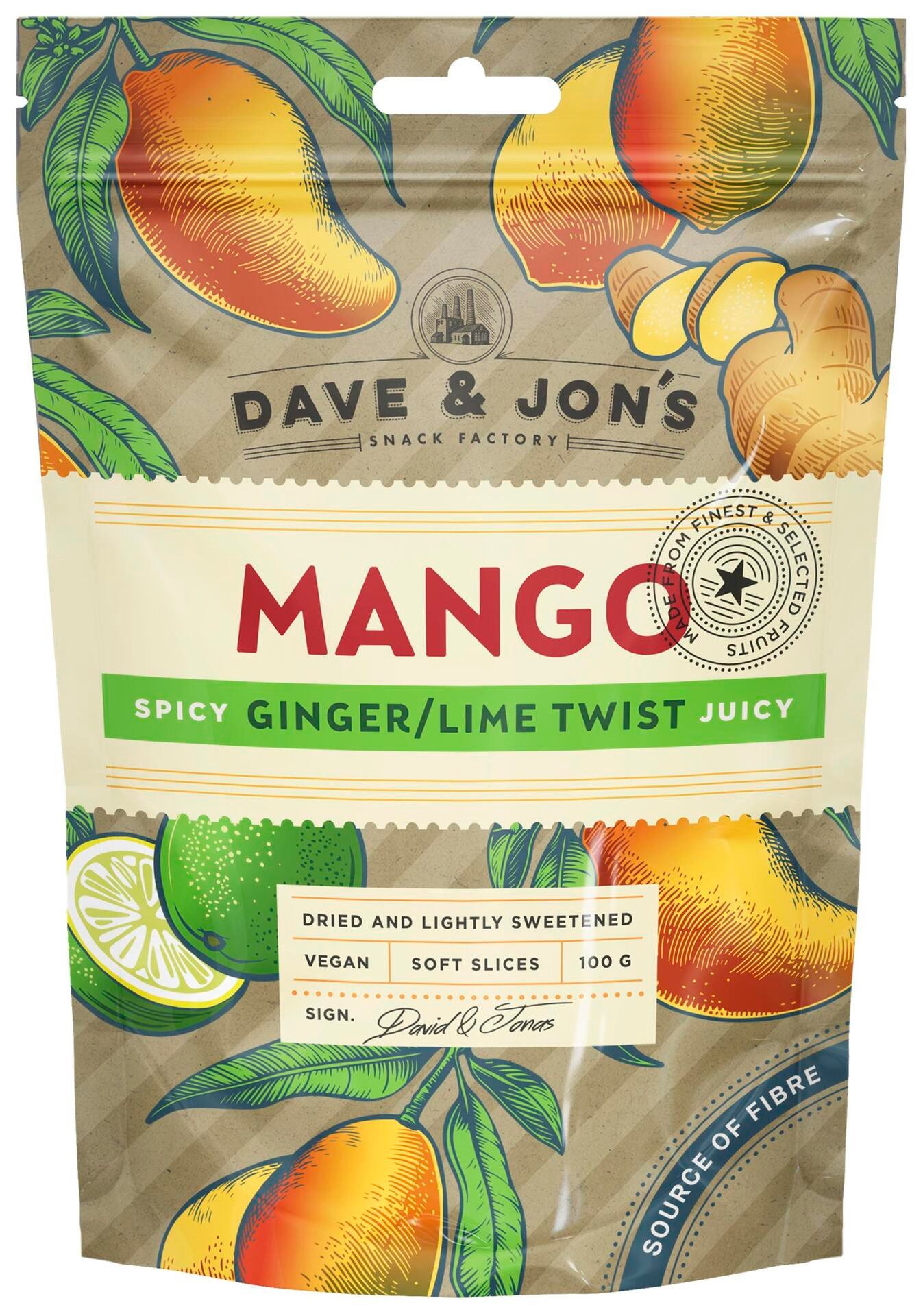Dave & Jon´s Mango Ginger/Lime 100 g