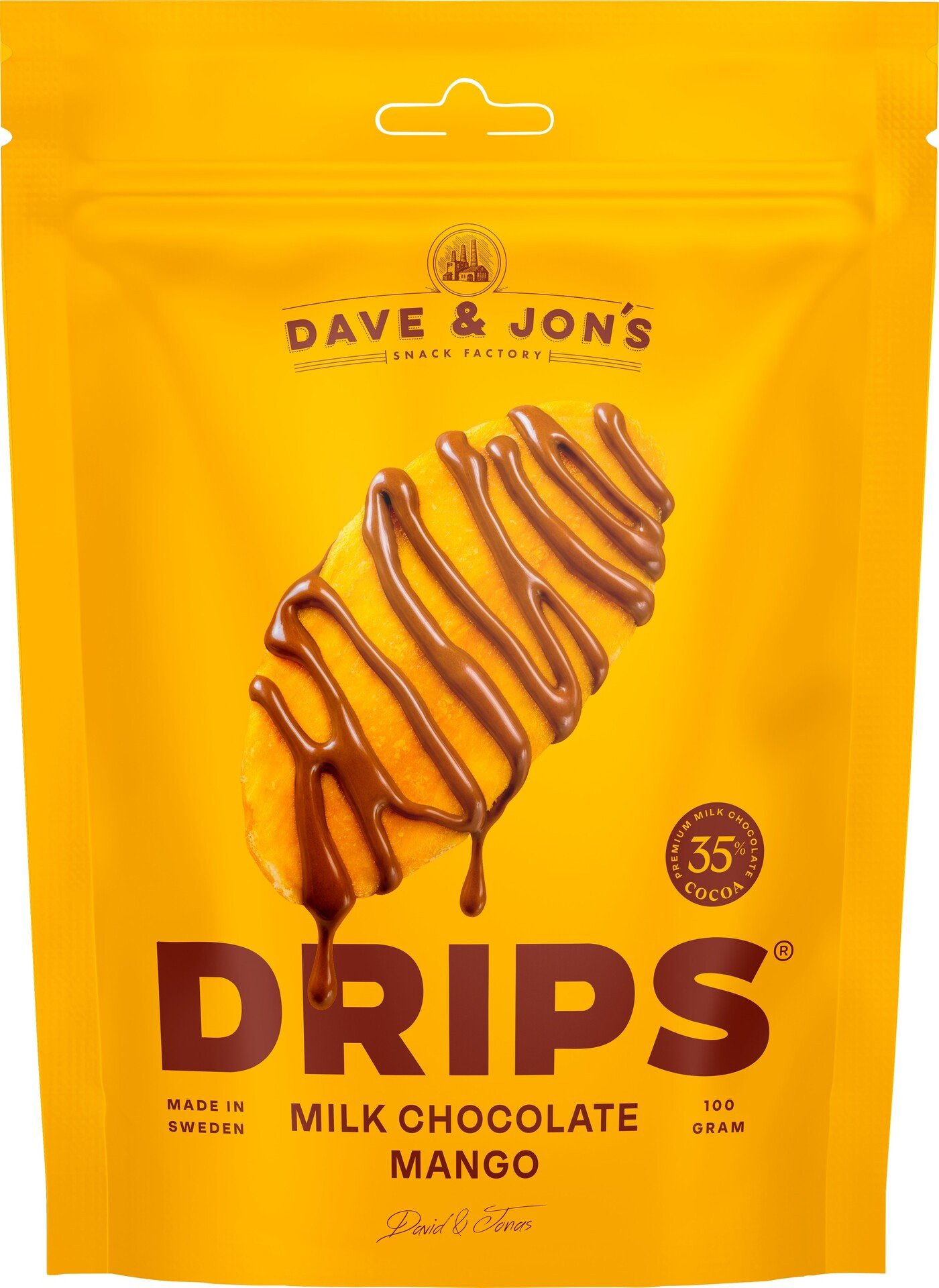 Dave & Jon´s DRIPS Milk Chocolate Mango 100 g