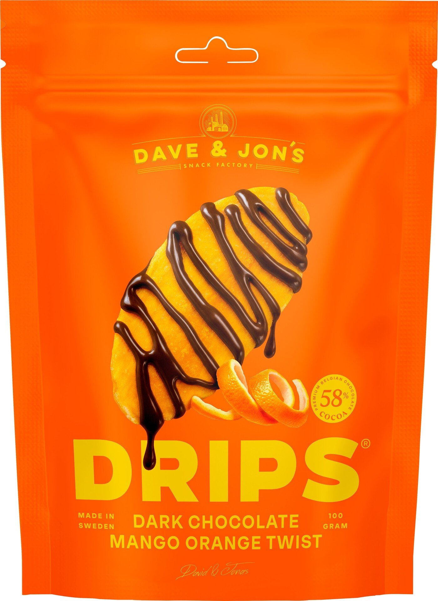 Dave & Jon´s DRIPS Dark Chocolate Mango Orange Twist 100 g