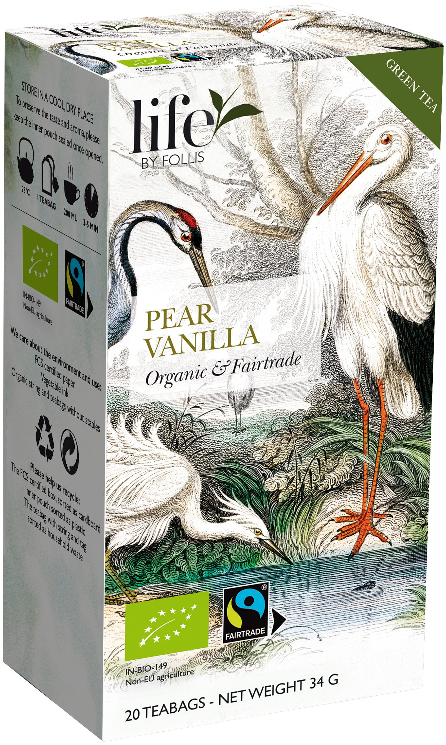 life BY FOLLIS Organic Tea Päron & Vanilj 20 tepåsar