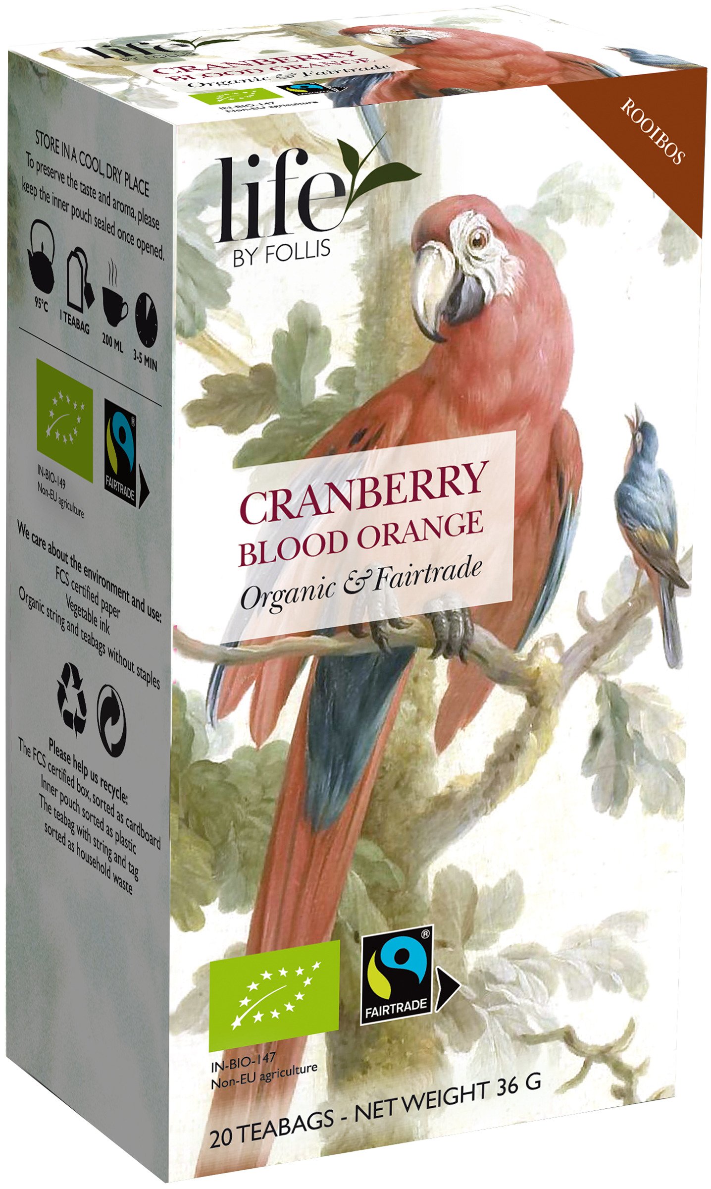 life BY FOLLIS Cranberry Blood Orange Tepåsar 20 st