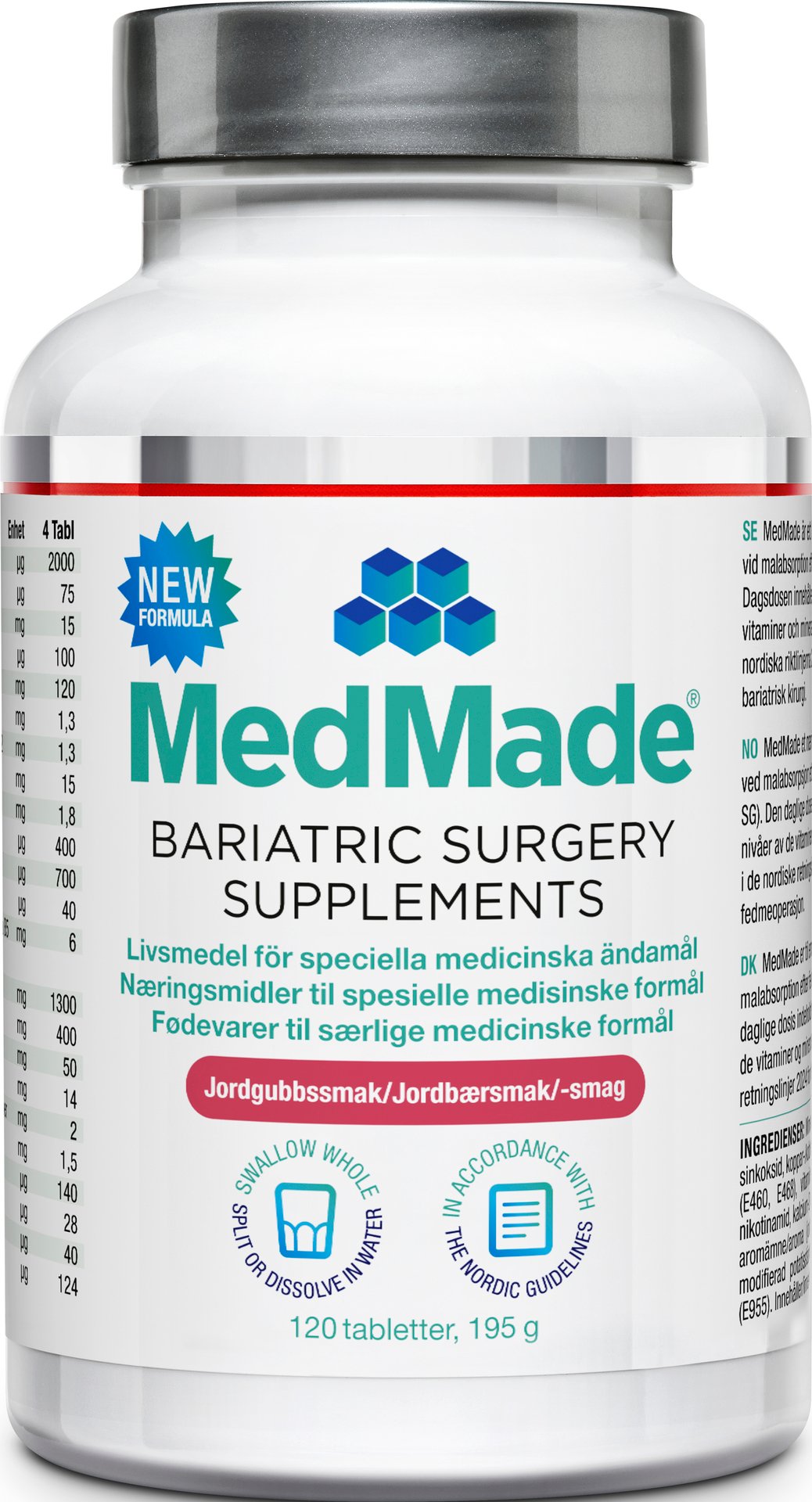 MedMade Bariatric Surgery Supplement Jordgubb 120 st