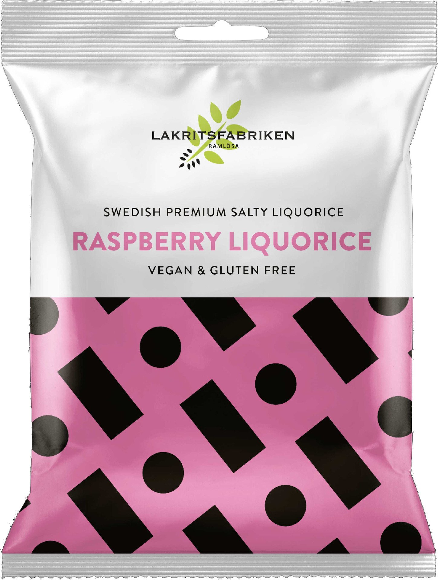 Lakritsfabriken Premium White Salty Raspberry Liquorice 100 g