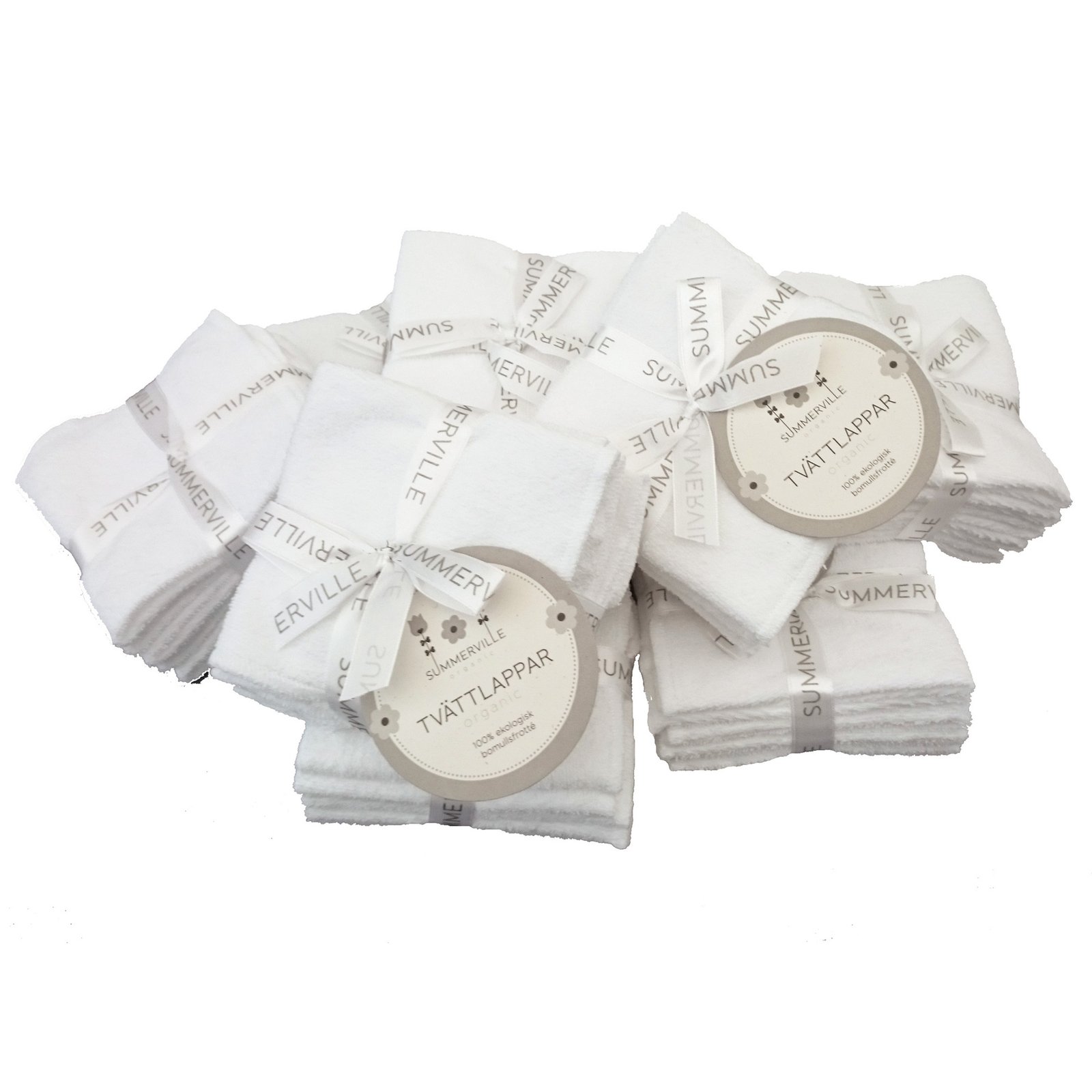 Summerville Organic Tvättlappar 5-pack Vit