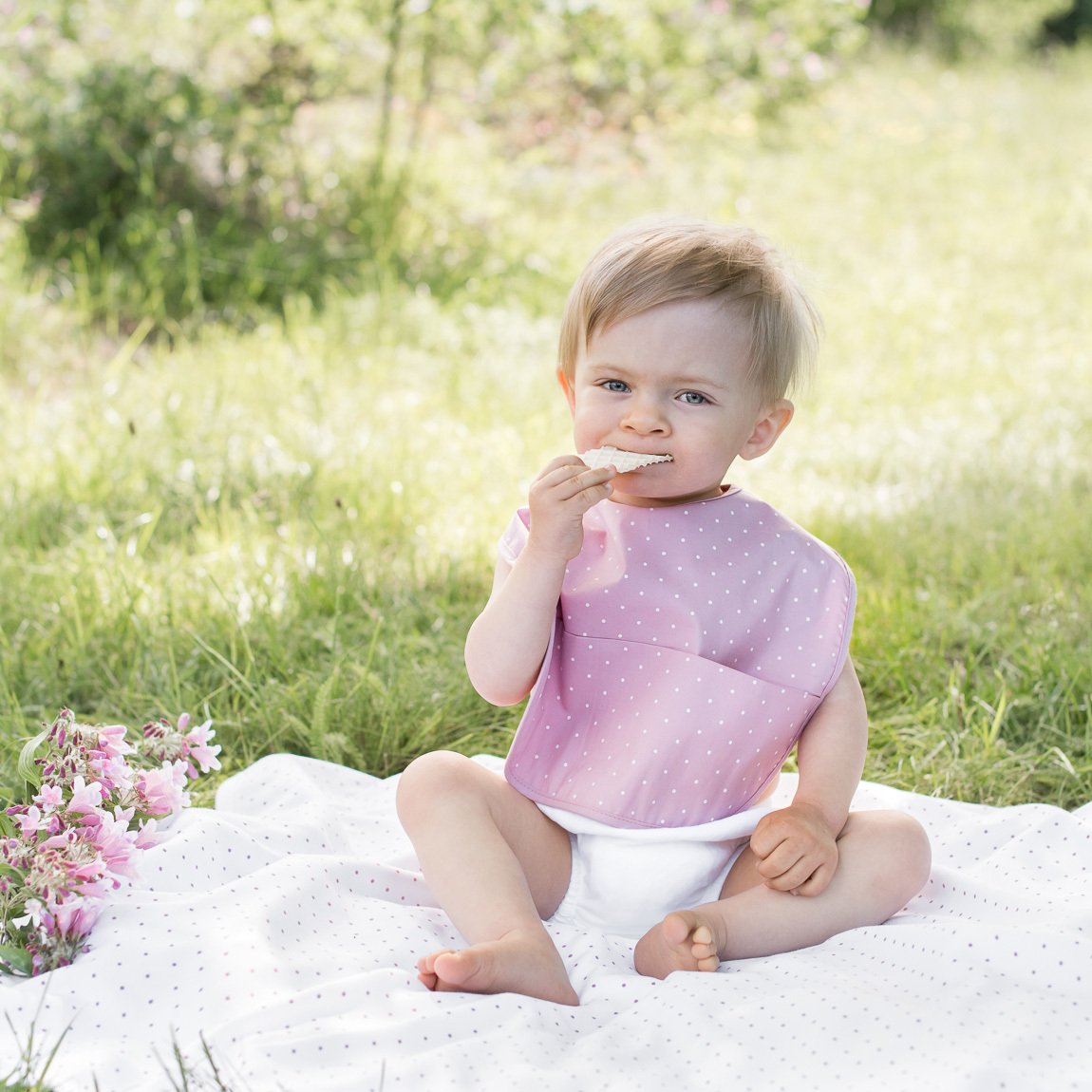 SUMMERVILLE organic Haklapp EKO Soft Pink Dotty 1 st