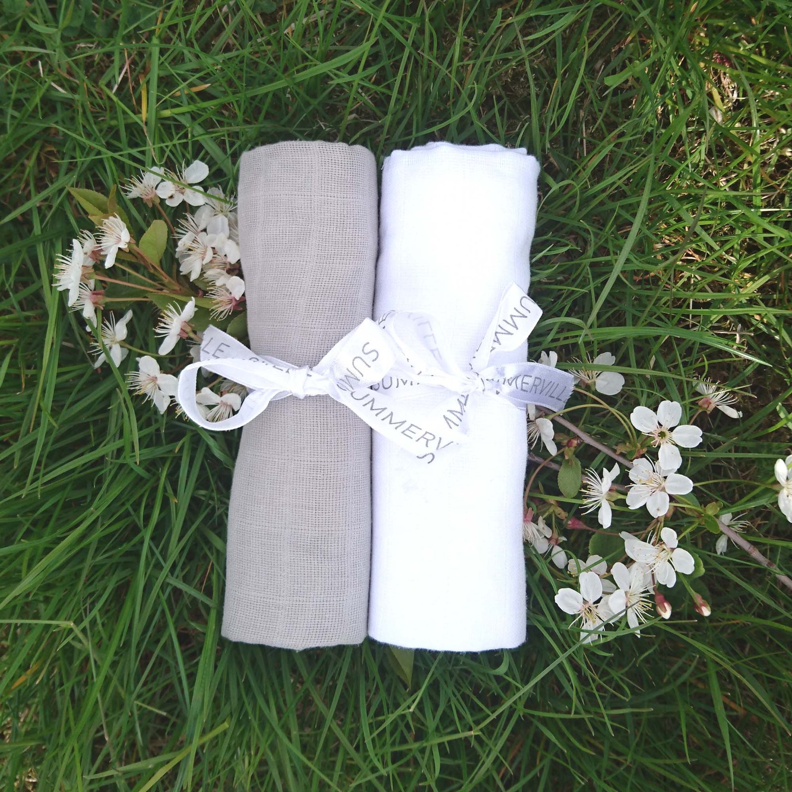 SUMMERVILLE Organic Muslinfilt GOTS Grå 2-pack