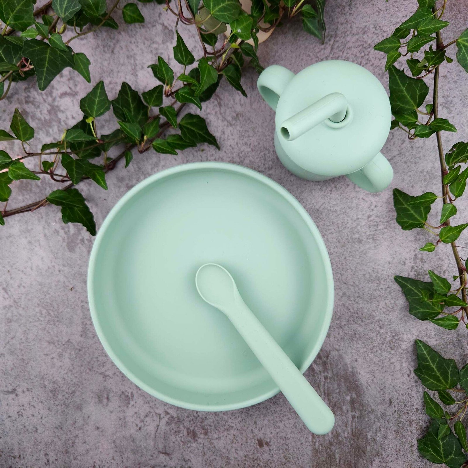 Summerville Matset Silikon Cameo Green 3 delar