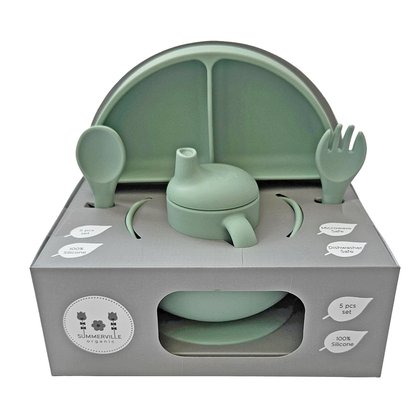 Summerville Matset Silikon Cameo Green 5 delar