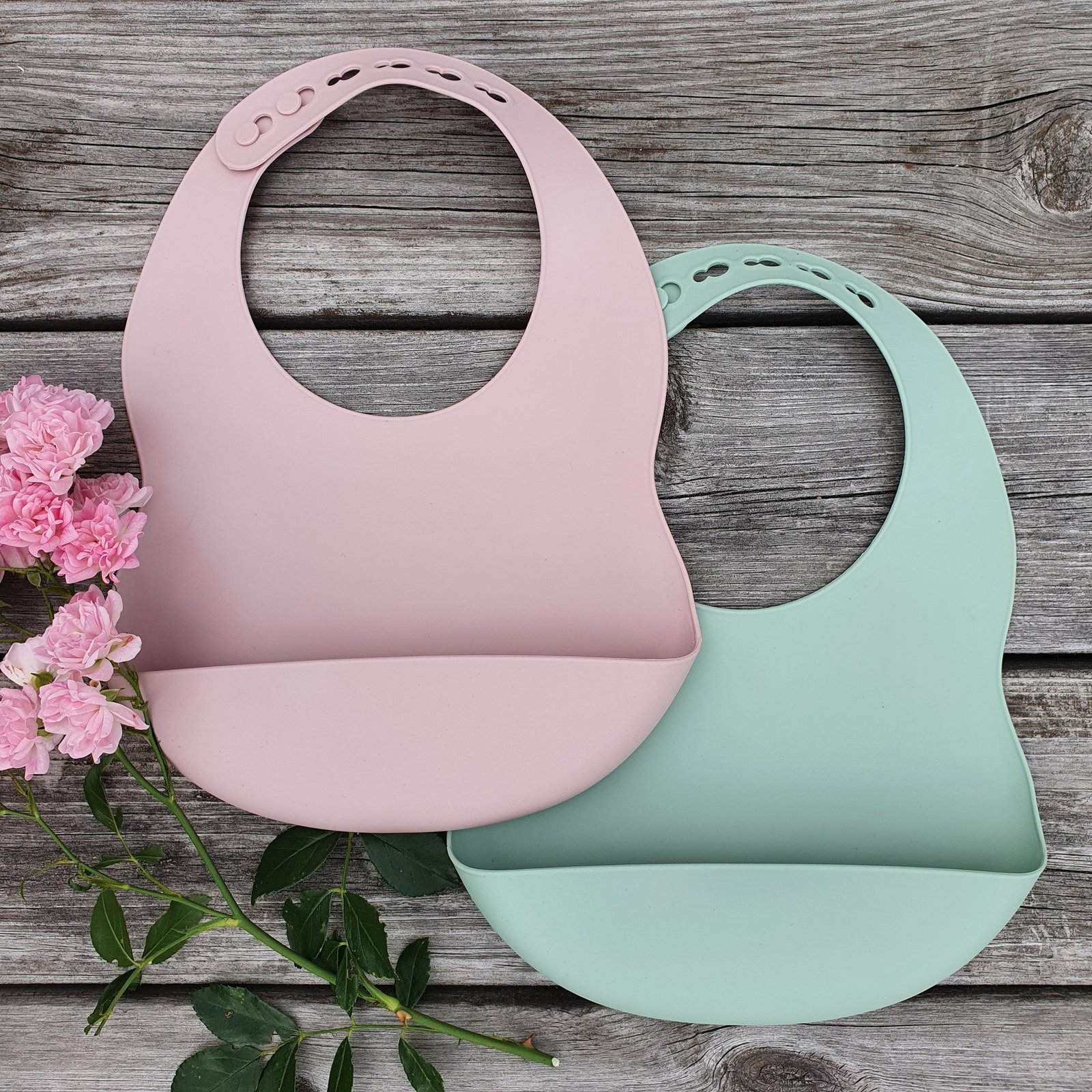 Summerville Haklapp Silikon Grön-Mauve 2 st