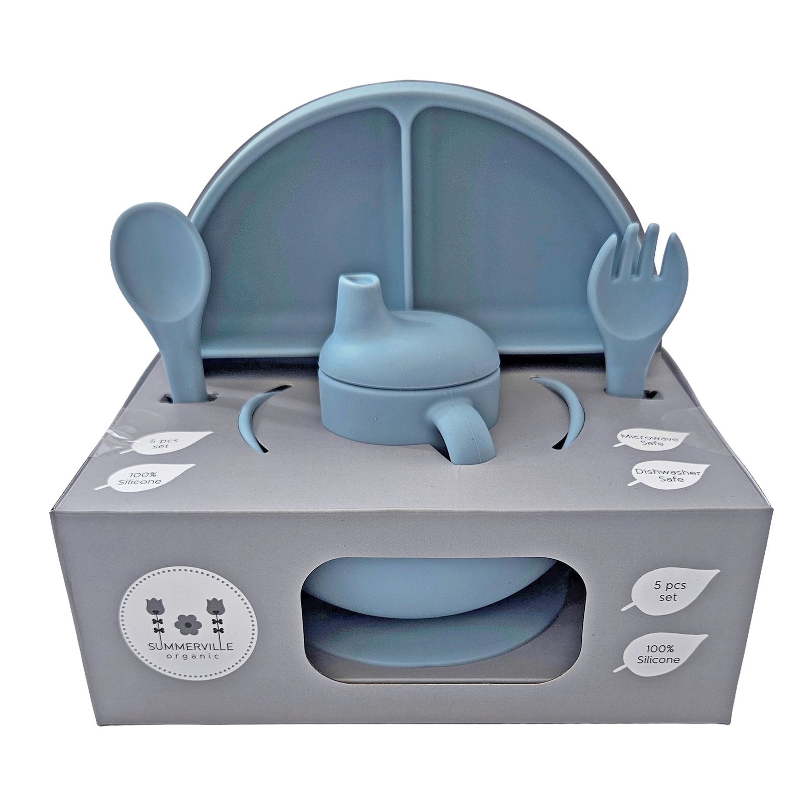 Summerville Matset Silikon Stone Blue 5 delar