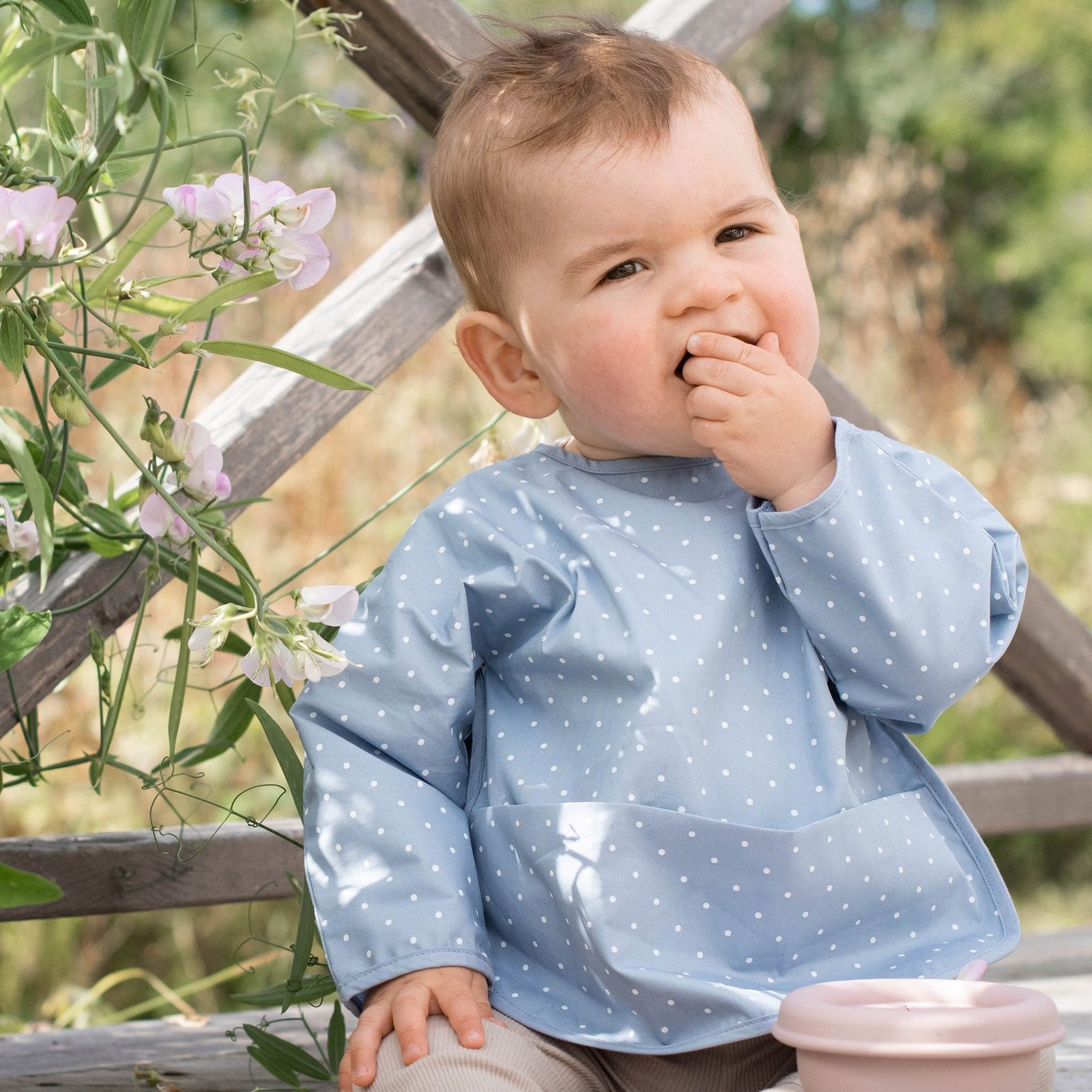 Summerville Haklapp med Ärm Dusty Blue