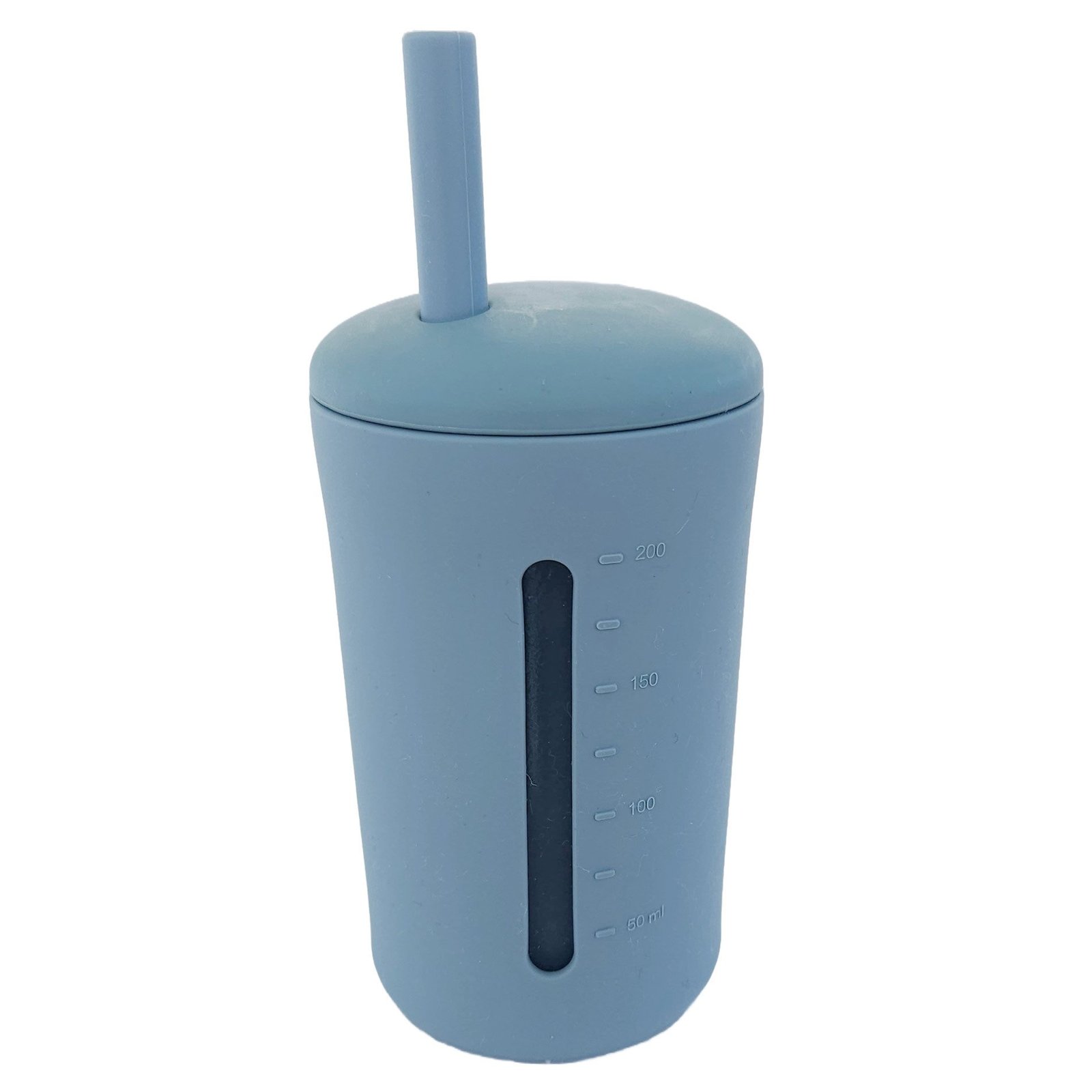 Summerville Mugg med Sugrör Silikon Stone Blue 200 ml