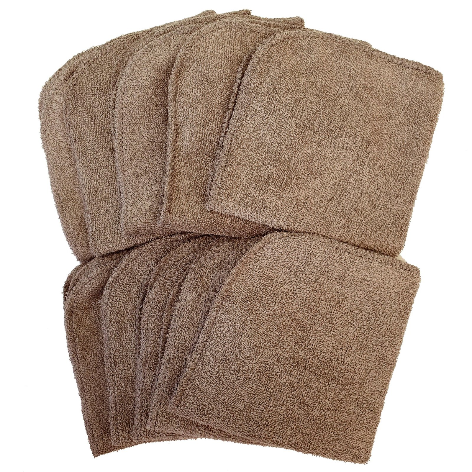 Summerville Tvättlappar Warm taupe GOTS 10-pack