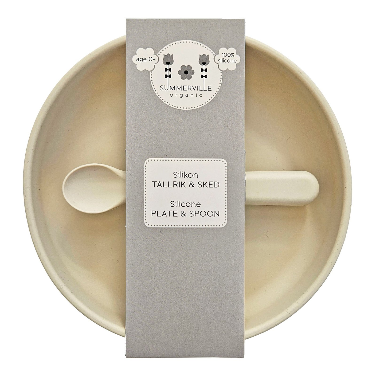 Summerville Tallrik och Sked Silikon Sandshell