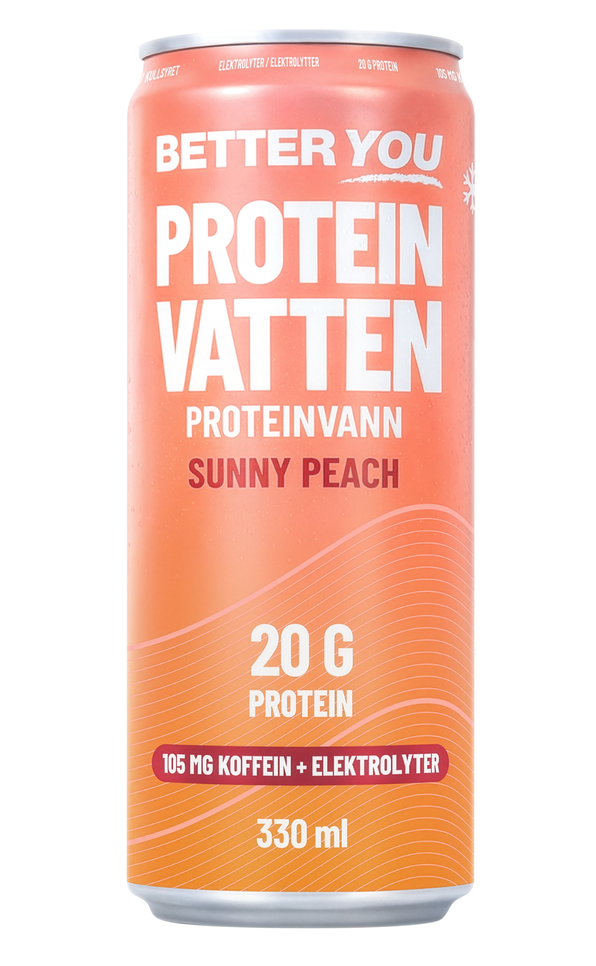 Better You Proteinvatten 330 ml Sunny Peach Koffein+Elektro 330 ml