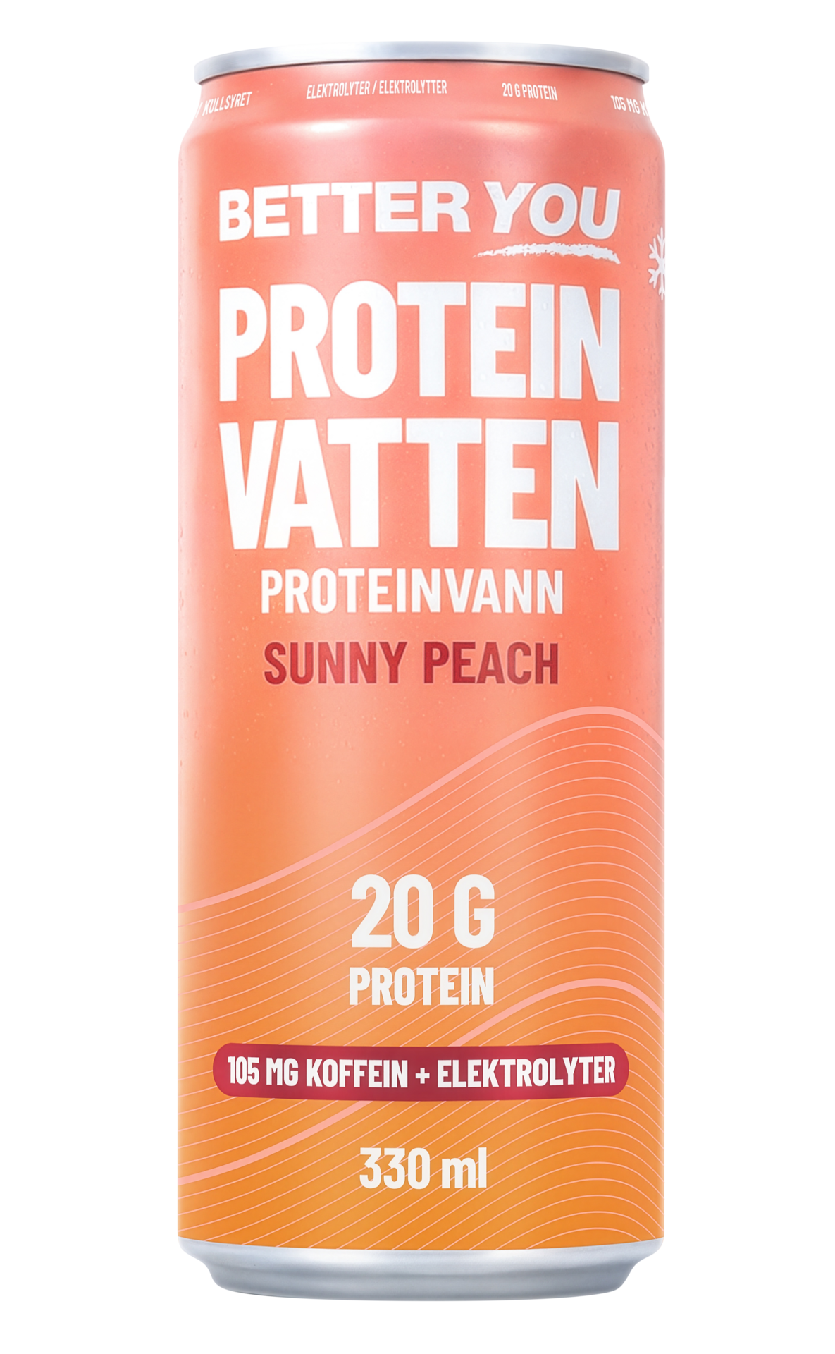Better You Proteinvatten 330 ml Sunny Peach Koffein+Elektro 330 ml