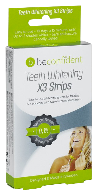 Beconfident Teeth Whitening X3 Strips 10 par