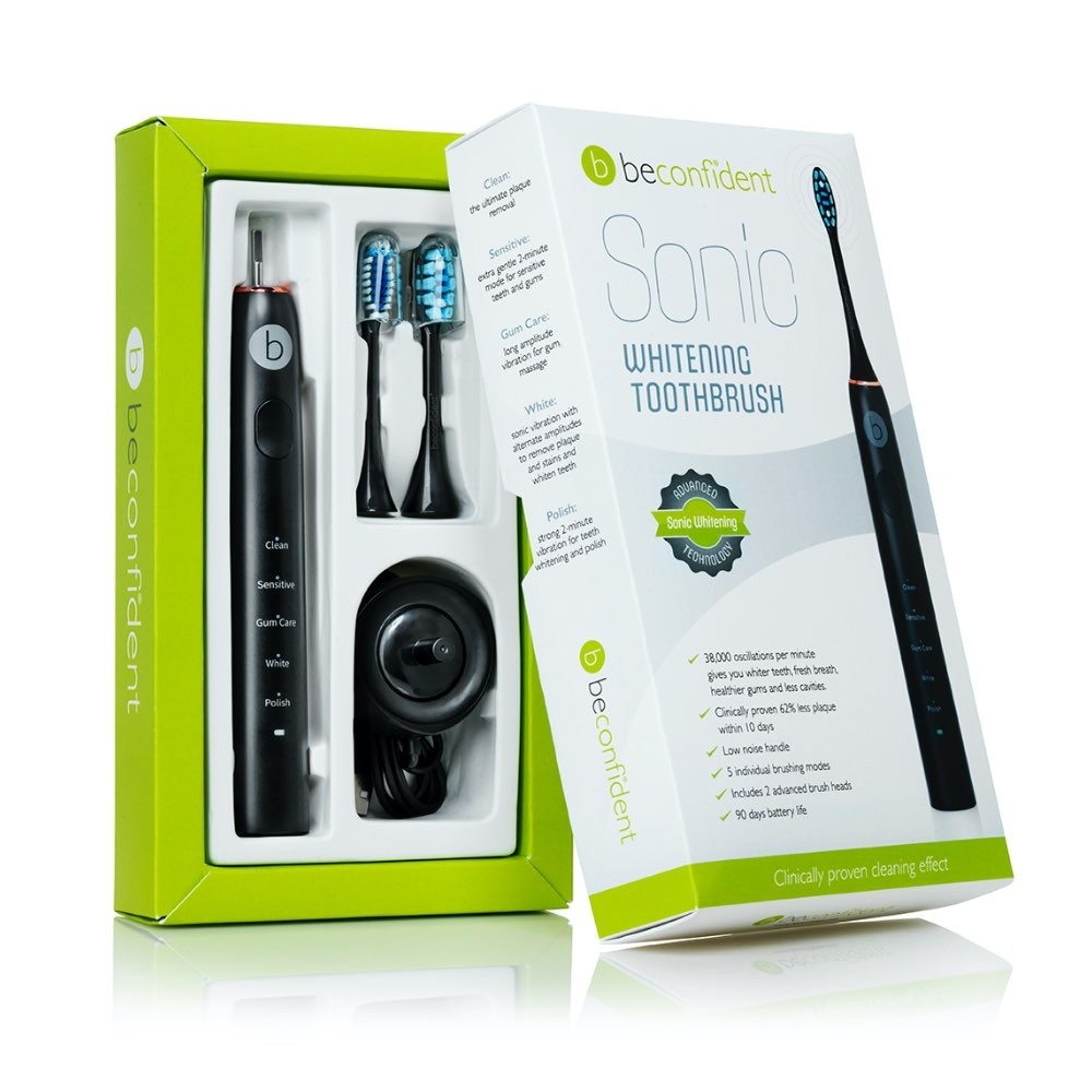 Beconfident Sonic Whitening Eltandborste Svart 1 st