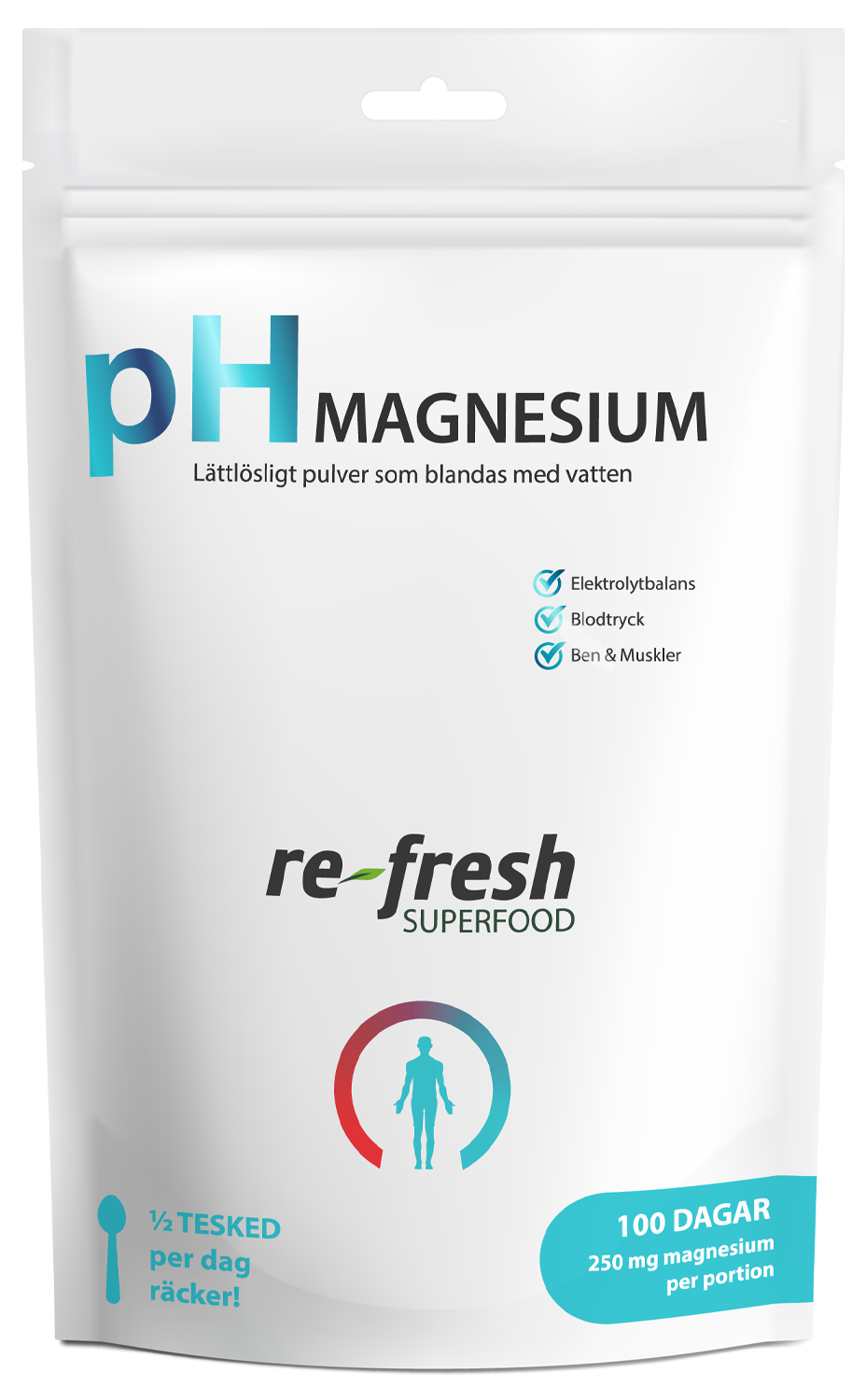Re-fresh Superfood pH-Pulver Magnesium 100g